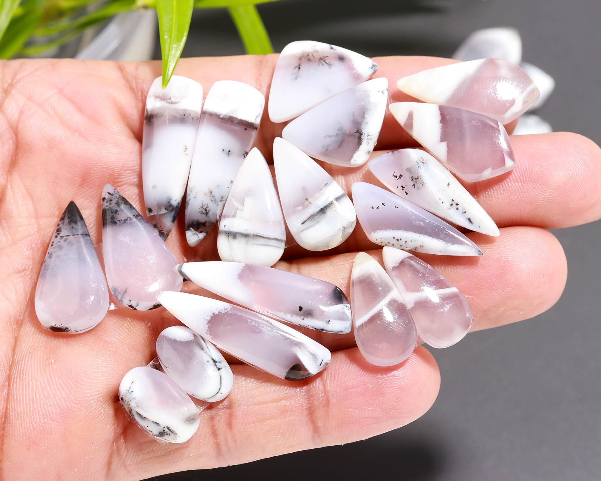 11 Pair 156 Cts Natural Dendrite Agate Pair Cabochon Lot Loose Gemstones Jewelry Making 29x7 14x8mm 20051