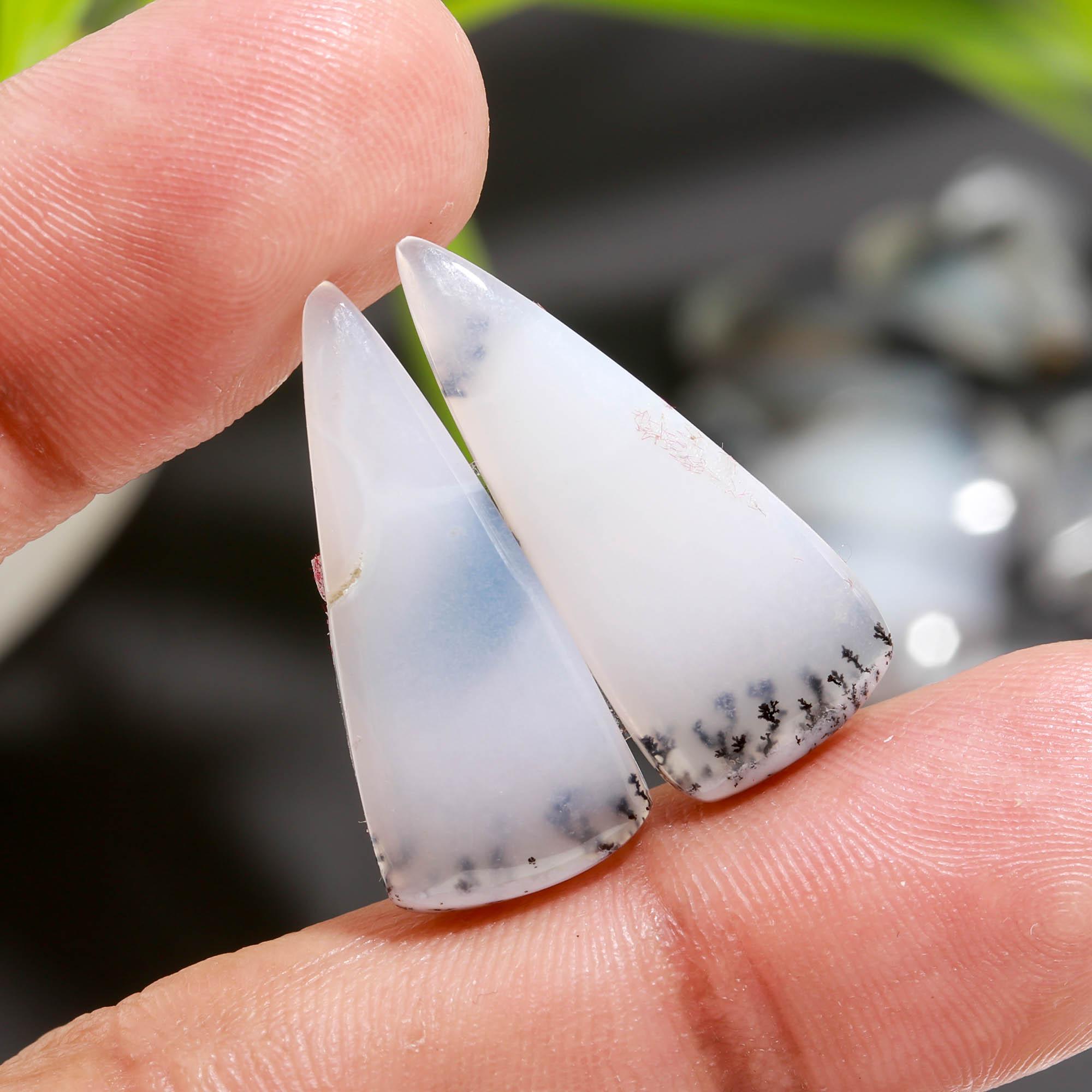 11 Pair 154 Cts Natural Dendrite Agate Pair Cabochon Lot Loose Gemstones Jewelry Making 25x10 13x6mm 20054