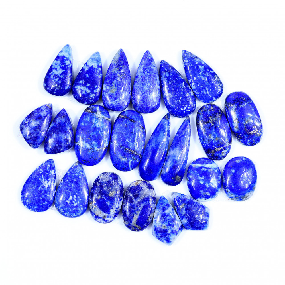 Image of 11 Pair 132Cts  Natural Lapis Lazuli Cabochon Gemstone Pairs Lot for Earrings Jewelry Making 21x7 13x10mm #20057