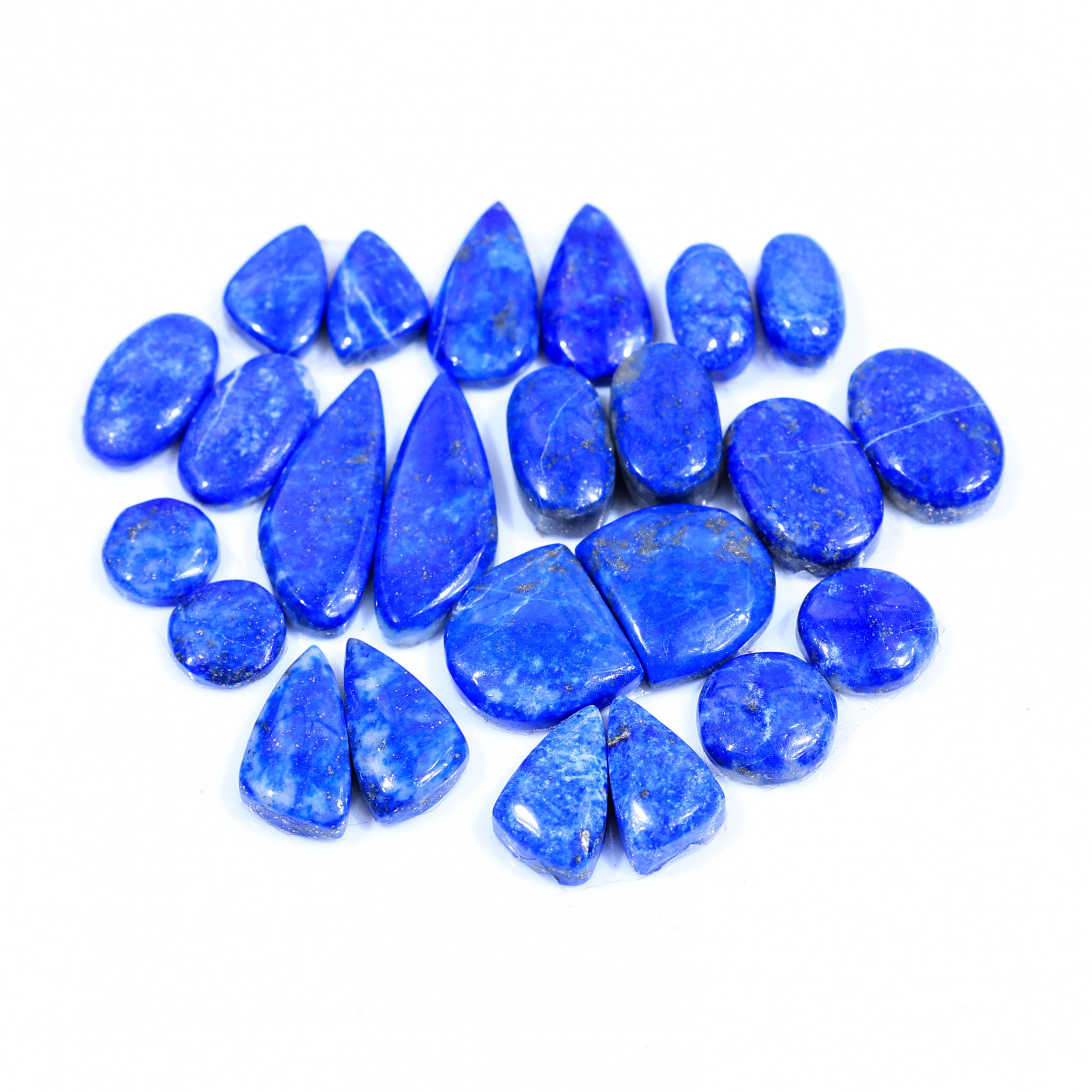 12 Pair 126Cts  Natural Lapis Lazuli Cabochon Gemstone Pairs Lot for Earrings Jewelry Making 24x9 9x9mm 20061