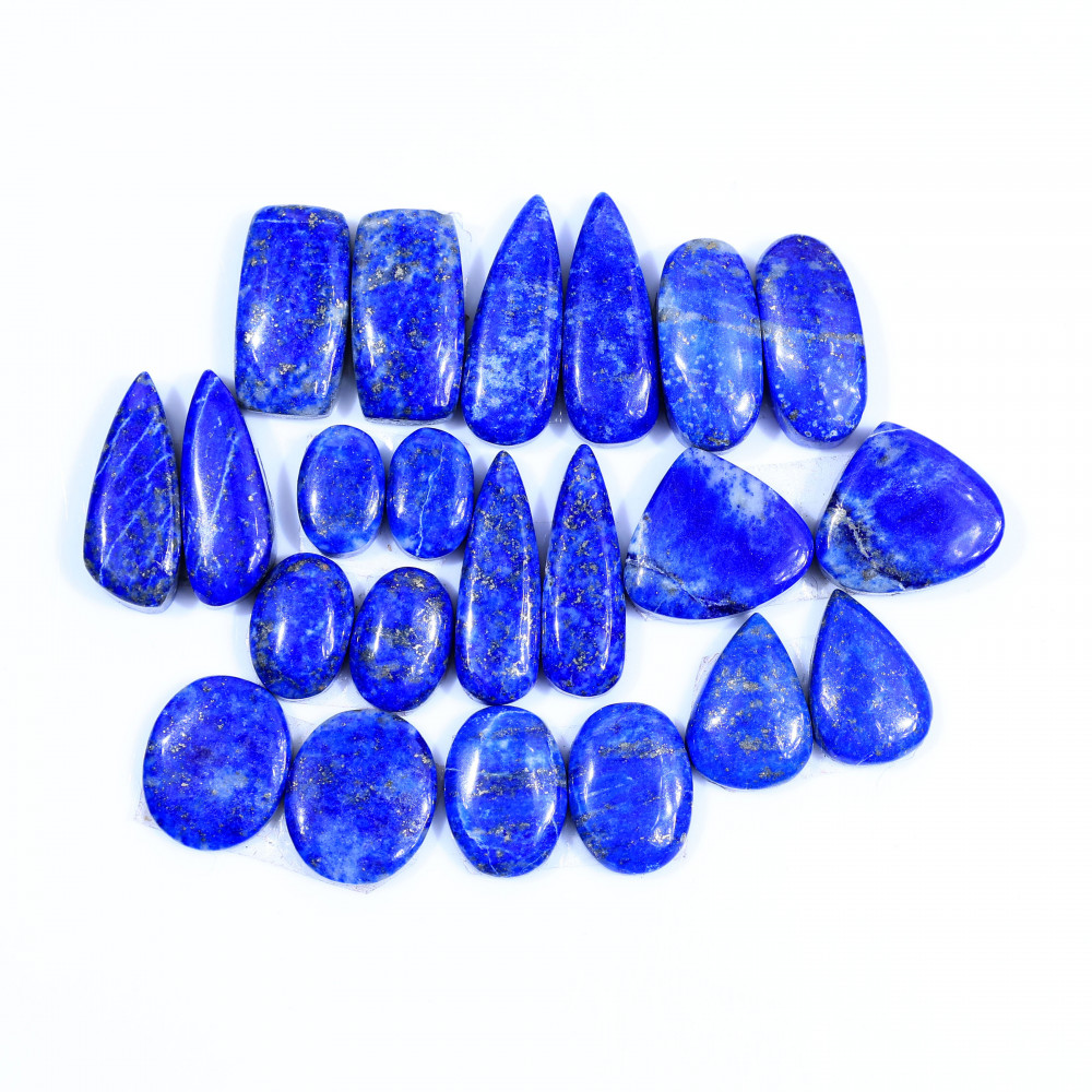 Image of 11 Pair 162Cts  Natural Lapis Lazuli Cabochon Gemstone Pairs Lot for Earrings Jewelry Making 21x7 11x7mm #20063