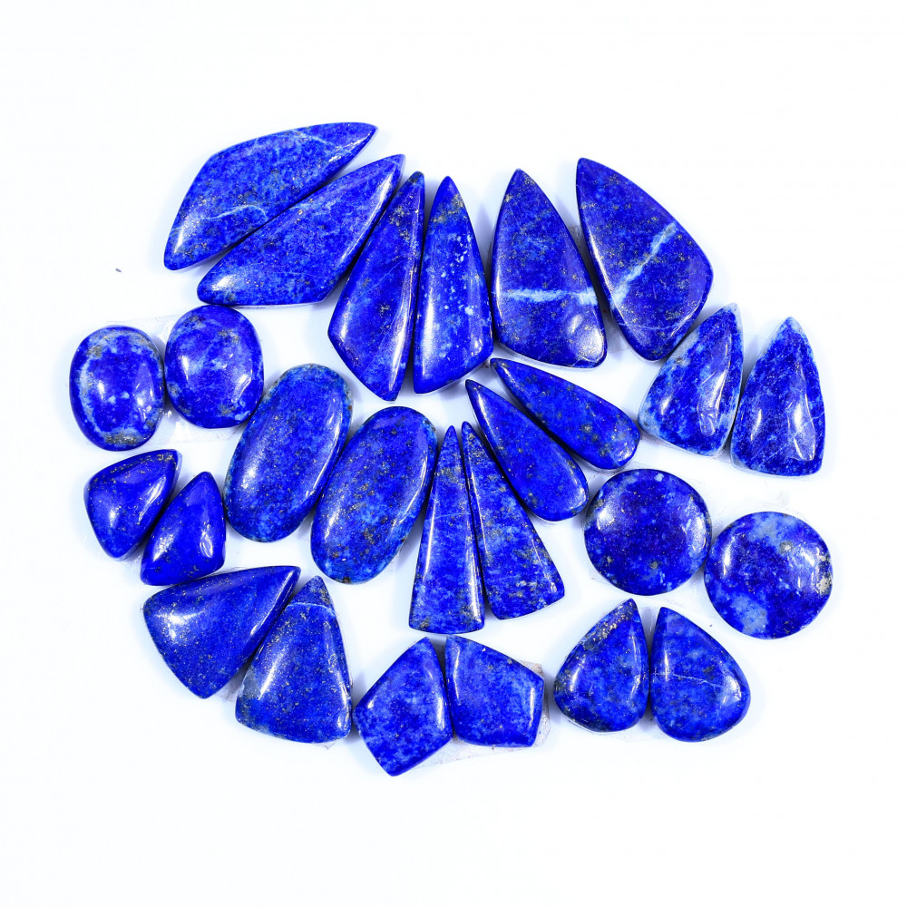Image of 13 Pair 142Cts  Natural Lapis Lazuli Cabochon Gemstone Pairs Lot for Earrings Jewelry Making 23x8 12x7mm #20064