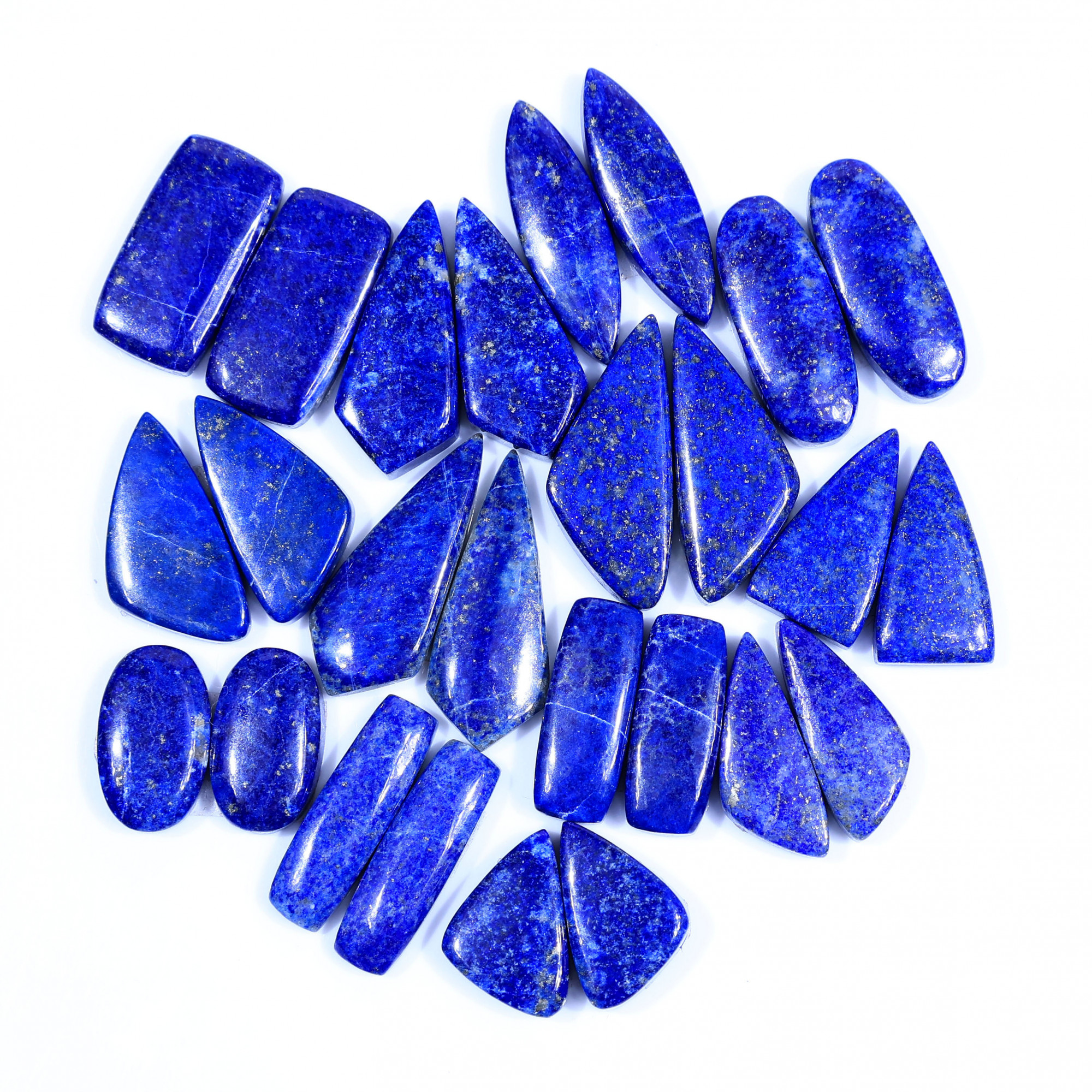 13 Pair 307Cts Natural Lapis Lazuli Cabochon Gemstone Pairs Lot for Earrings Jewelry Making 28x12 18x11 mm 20092