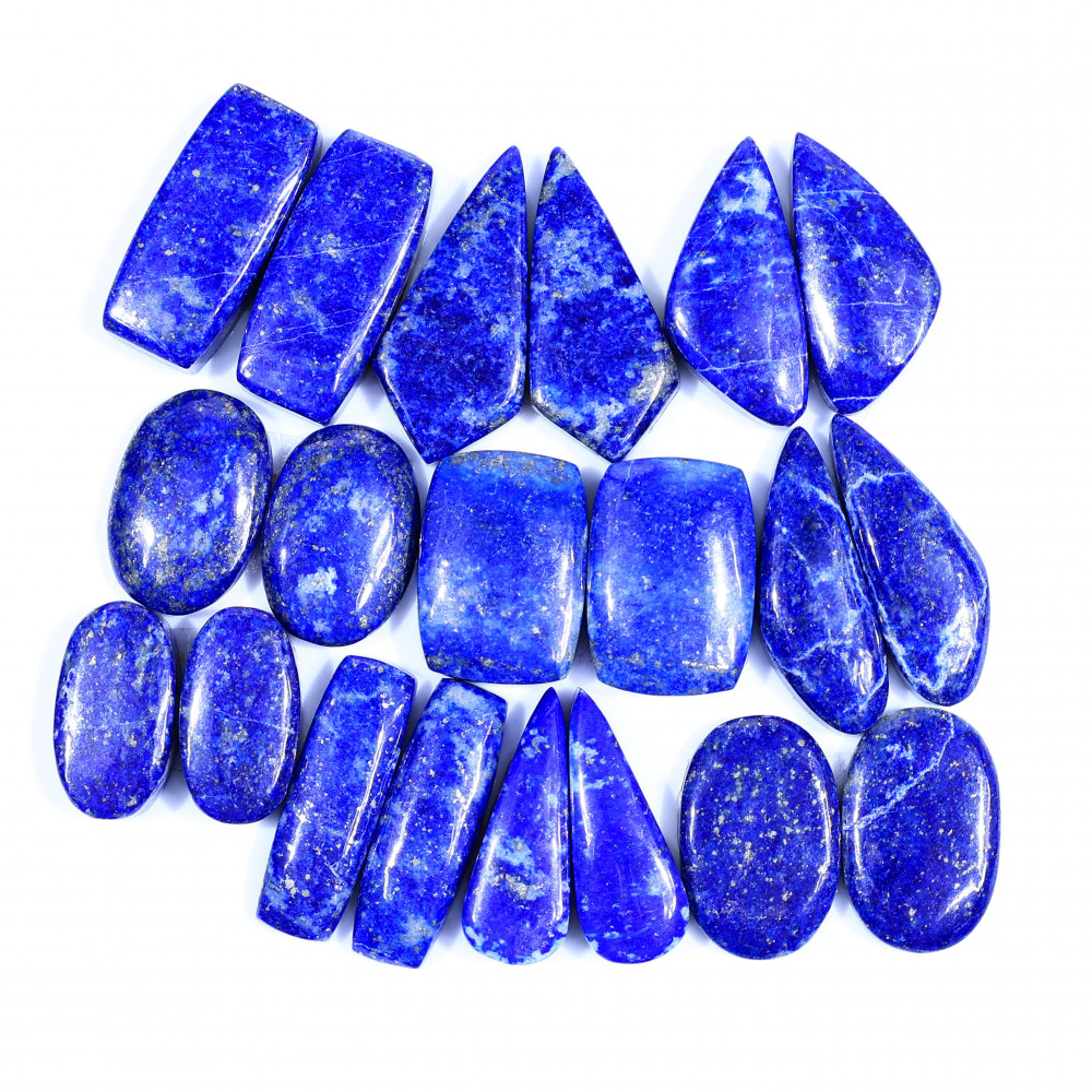 Image of 10 Pair 273Cts  Natural Lapis Lazuli Cabochon Gemstone Pairs Lot for Earrings Jewelry Making 24x10 18x9mm #20099