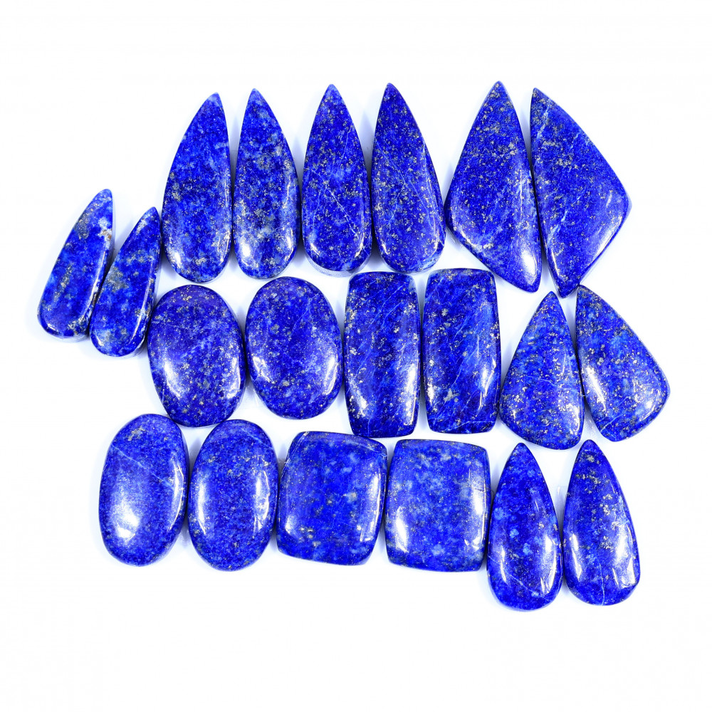 Image of 10 Pair 172Cts  Natural Lapis Lazuli Cabochon Gemstone Pairs Lot for Earrings Jewelry Making 26x11 18x11mm #20104