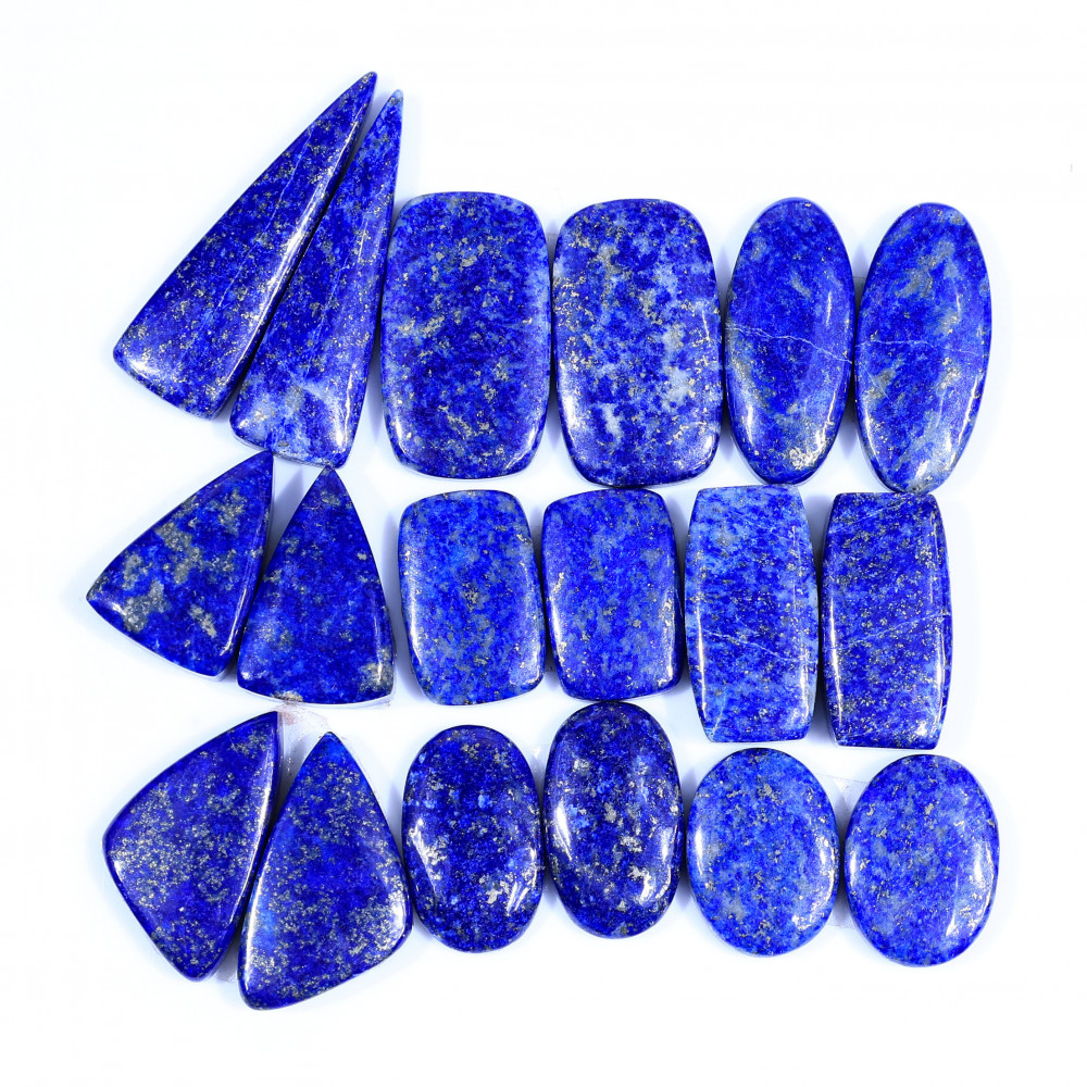 Image of 9 Pair 234Cts  Natural Lapis Lazuli Cabochon Gemstone Pairs Lot for Earrings Jewelry Making 32x10 19x13mm #20105