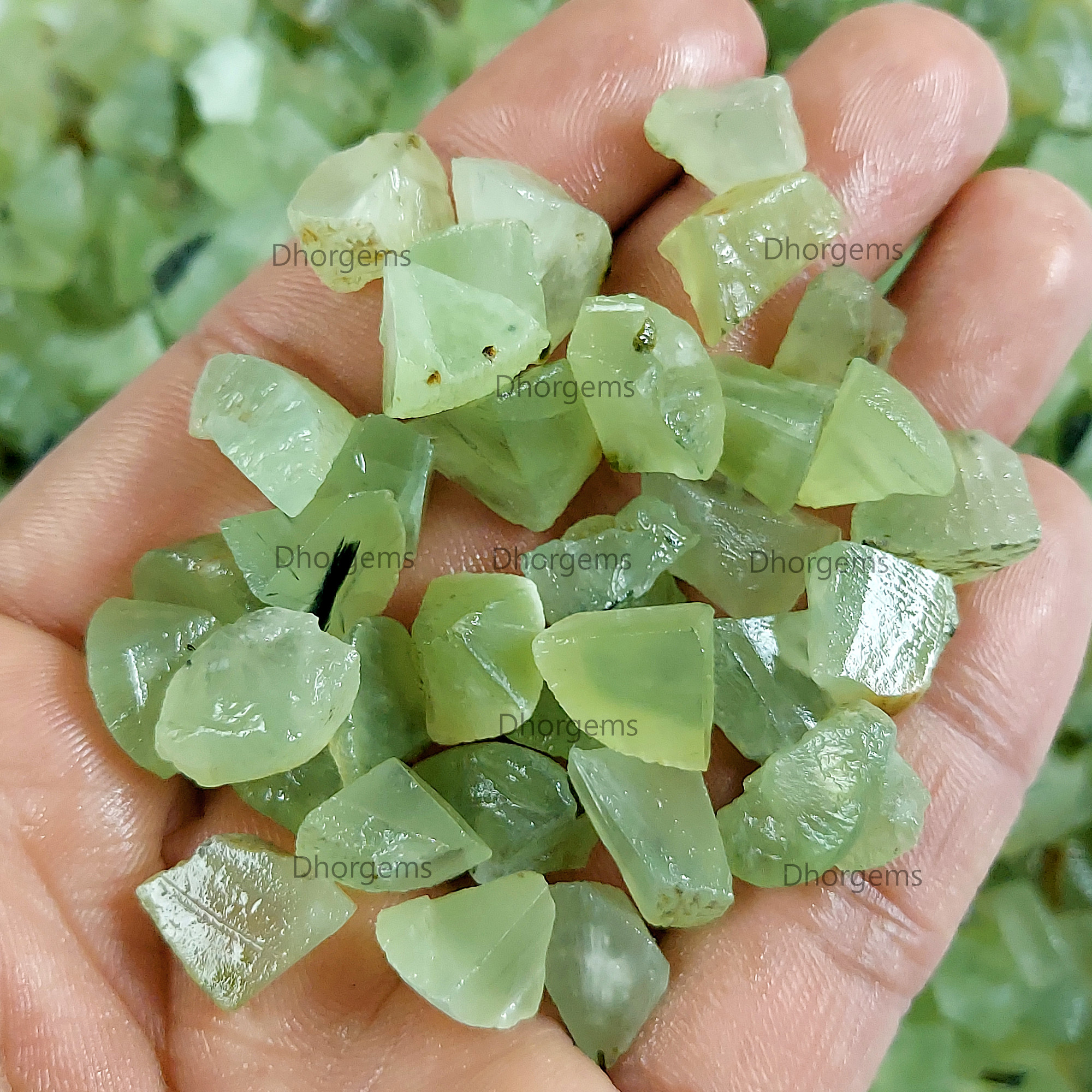 Natural Prehnite Rough Gemstone Raw Green Prehnite Crystal Healing Stone Collectors Specimen Mineral for Jewelry Making Gemstone Gift
