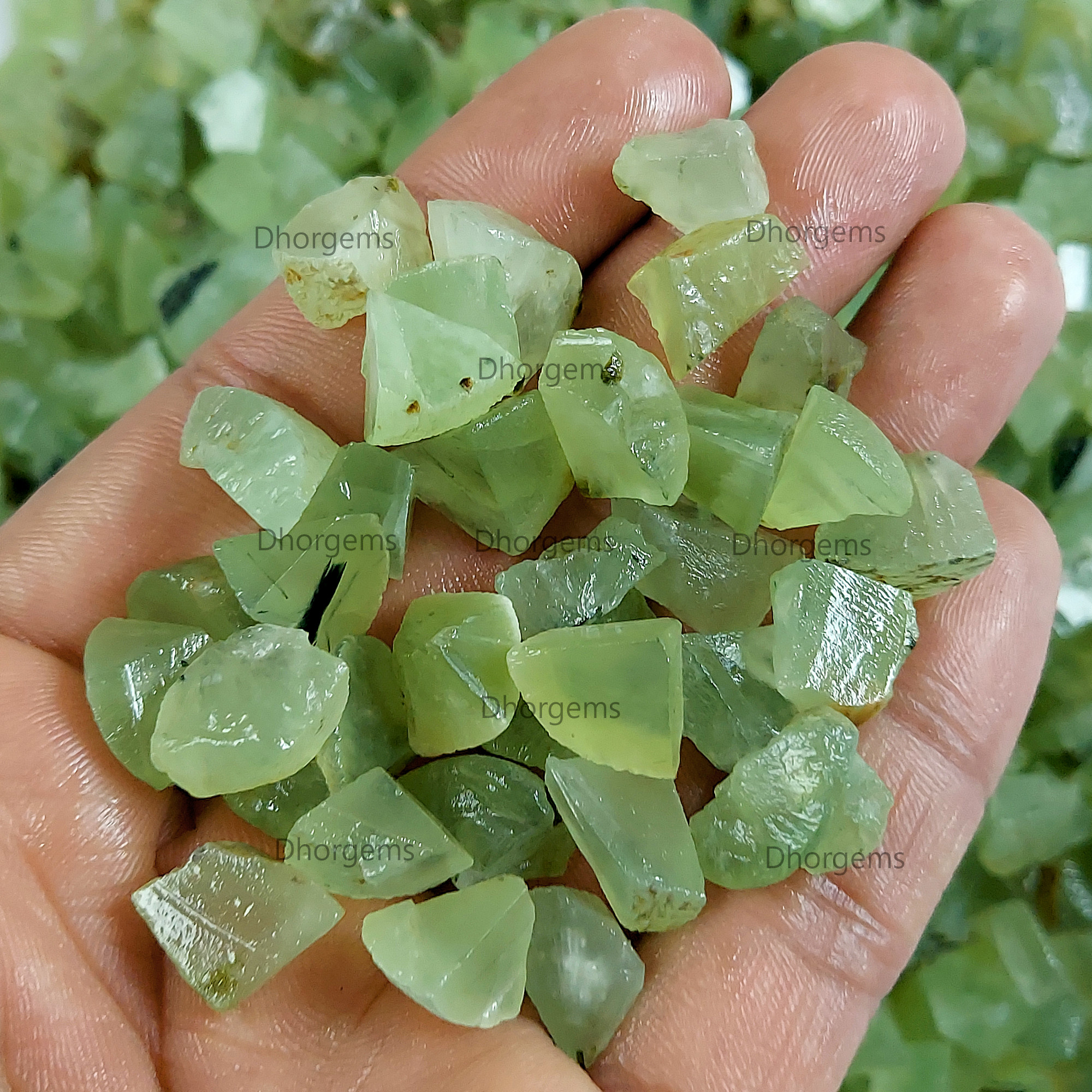 Natural Prehnite Rough Gemstone Raw Green Prehnite Crystal Healing Stone Collectors Specimen Mineral for Jewelry Making Gemstone Gift
