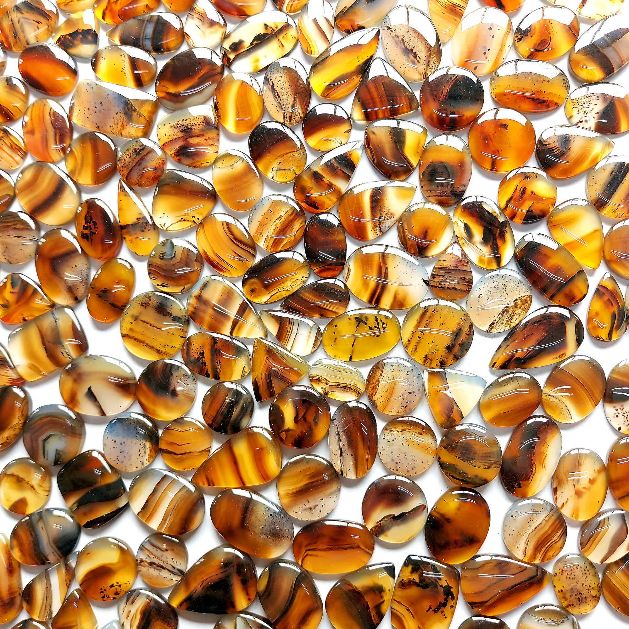 Natural Montana Agate Cabochon Loose Gemstone Semi Precious Healing Crystals Loose Mixed Shape and Sizes Agate Gemstone Wholesale Lot