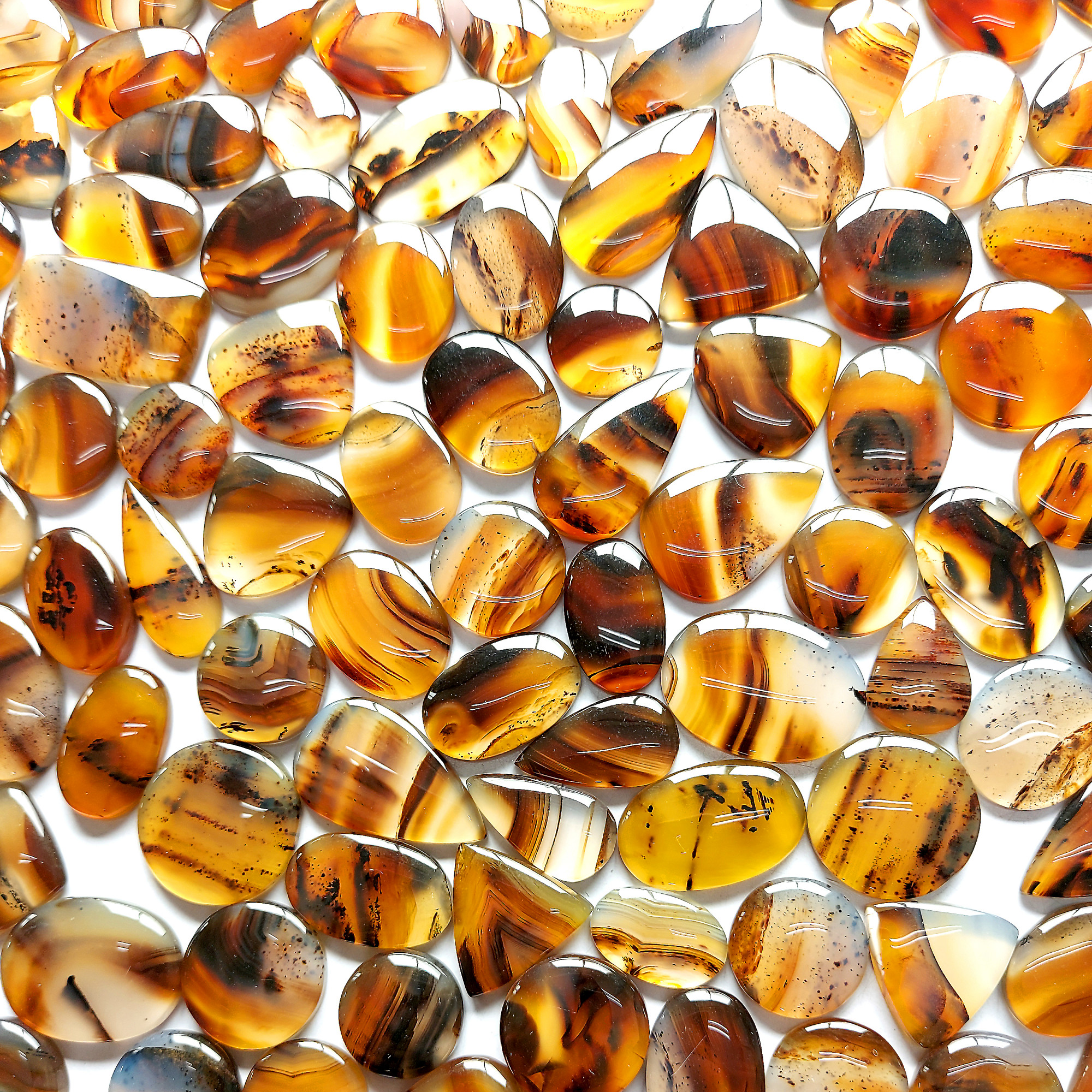 Natural Montana Agate Cabochon Loose Gemstone Semi Precious Healing Crystals Loose Mixed Shape and Sizes Agate Gemstone Wholesale Lot