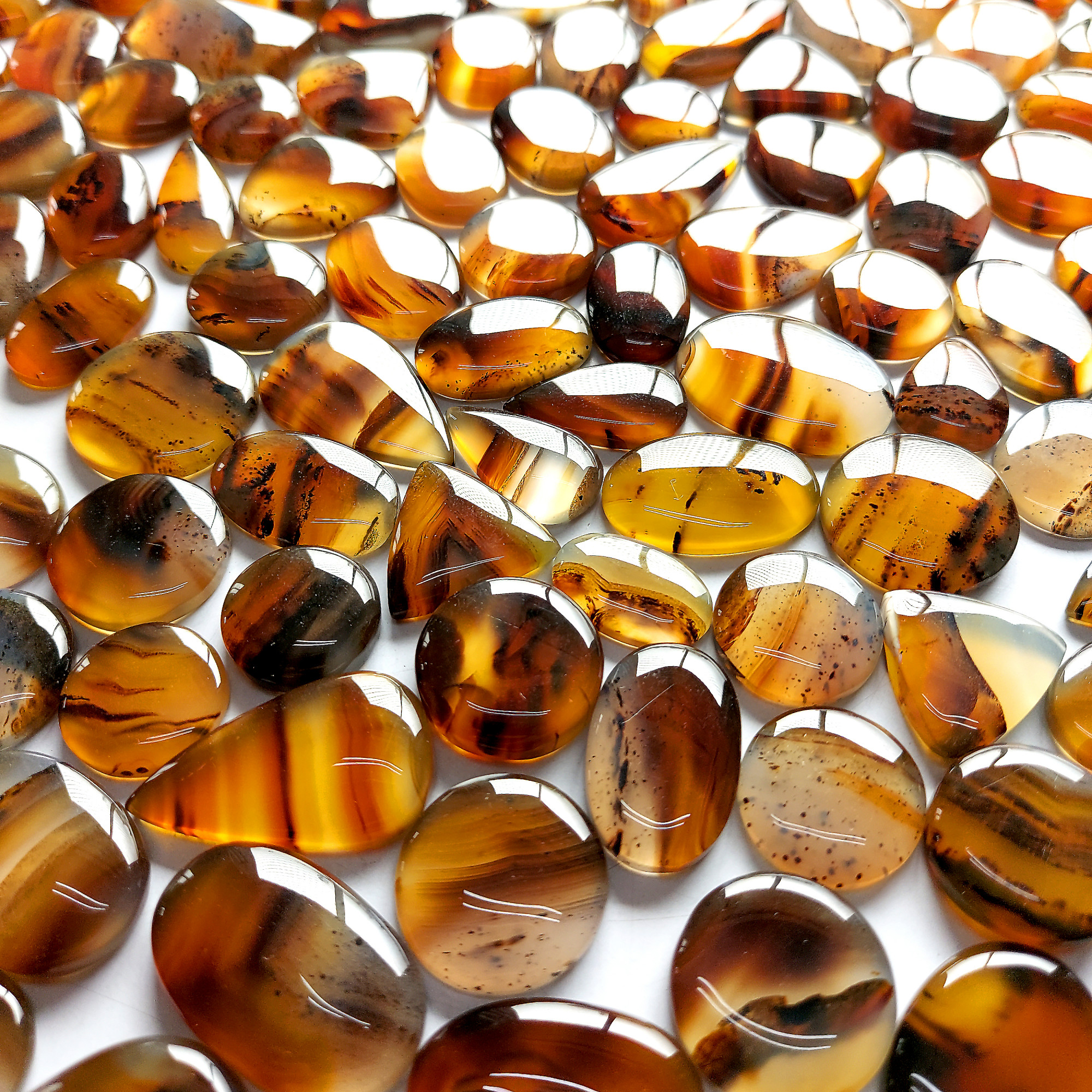 Natural Montana Agate Cabochon Loose Gemstone Semi Precious Healing Crystals Loose Mixed Shape and Sizes Agate Gemstone Wholesale Lot