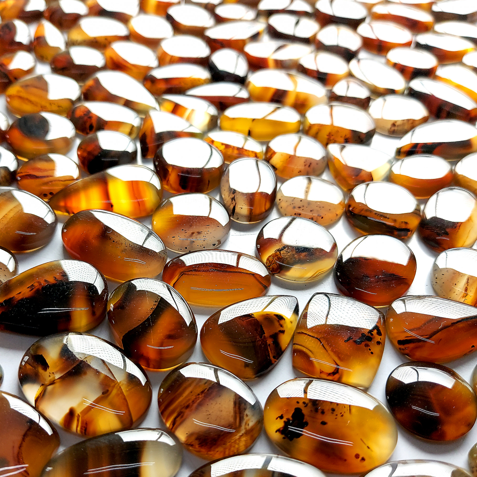 Natural Montana Agate Cabochon Loose Gemstone Semi Precious Healing Crystals Loose Mixed Shape and Sizes Agate Gemstone Wholesale Lot