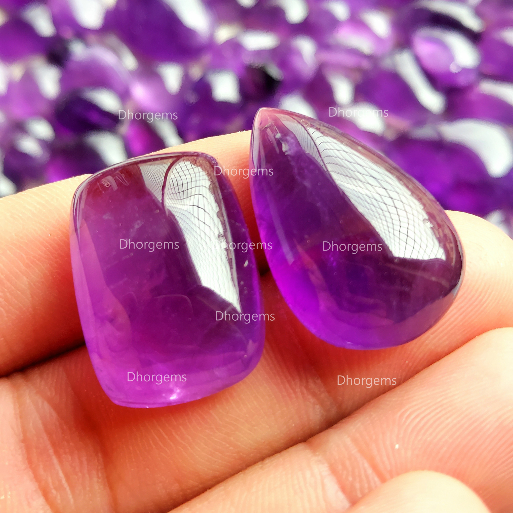 Natural Purple Amethyst Cabochon Loose Gemstone Lot Jewelry Making Reiki Chakra Healing Mix Shape And Size Random Selection Purple Crystal
