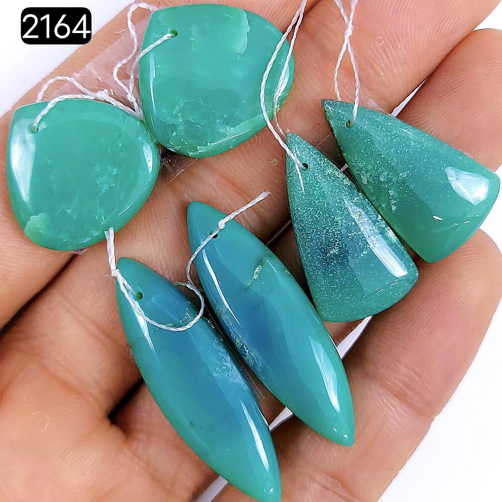 3 Pair 88Cts Natural Chrysoprase cabochon Pairs Gemstone, Drilled Green Chrysoprase Loose gemstone Dangle earring pairs, semi-precious Jewelry Gemstone 35x12 18x18mm#G-2164