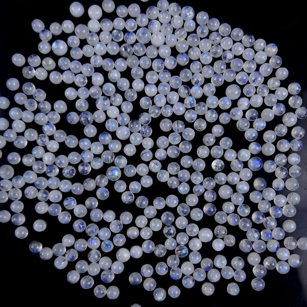 401Pcs Lot 165Cts Natural Rainbow Moonstone Calibrated Round Shape Cabochon Lot  Loose Gemstones For Jewelry Making  2x2mm#G-245