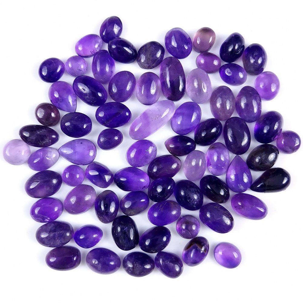 69Pcs Lot 338Cts Natural Purple Amethyst Mix Shape Cabochon Lot  Loose Gemstones Crystal For Jewelry Making  17x7 7x5mm#G-247