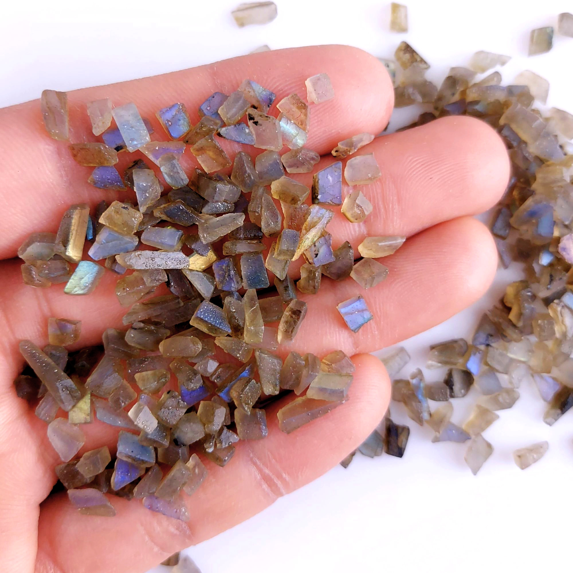 140Cts Natural Labradorite Raw Rough Uncut Gemstone Slice Lot Wholesale Unpolish Jewelry Making 4-6mm2487