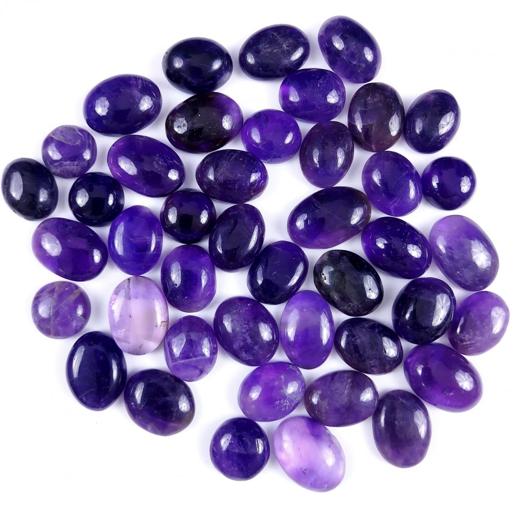 43Pcs Lot 692Cts Natural Purple Amethyst Mix Shape Cabochon Lot  Loose Gemstones Crystal For Jewelry Making  17x12 11x11mm#G-249
