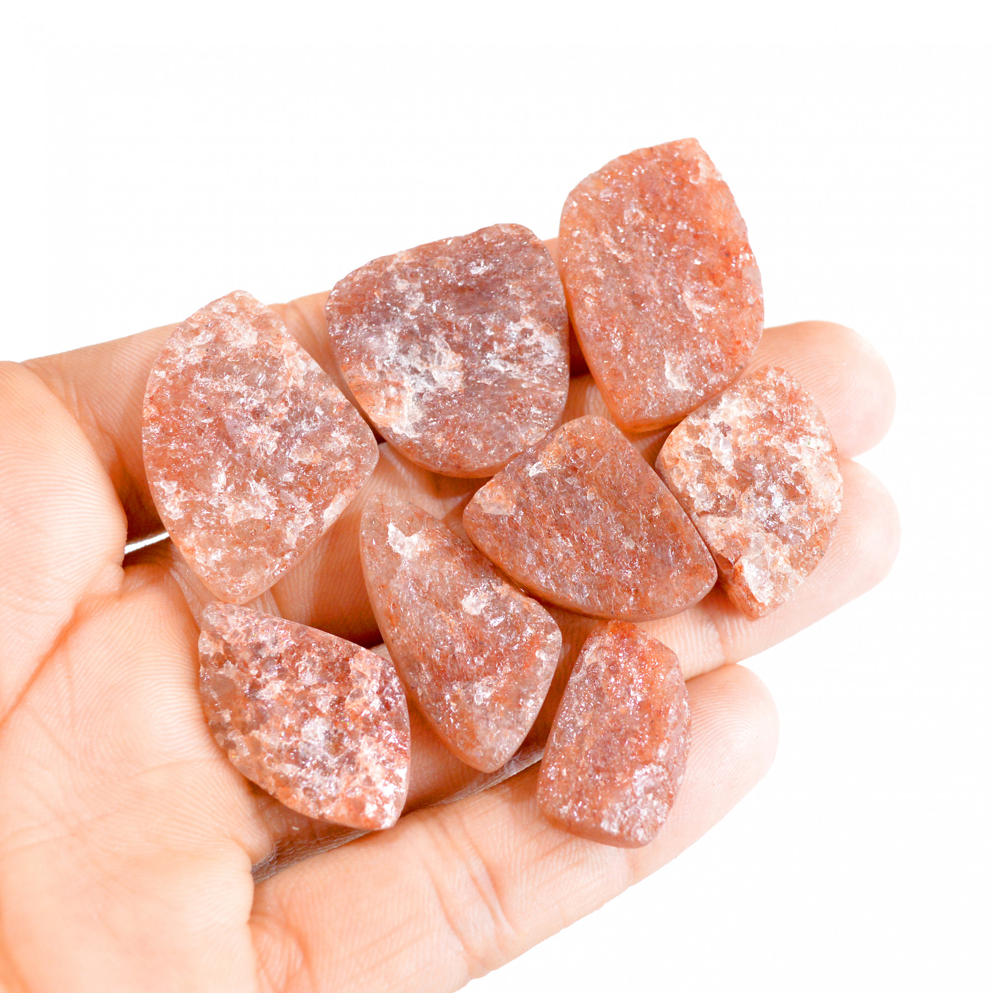 8 Pcs 213 Cts Natural Cherry Quartz Druzy Loose Gemstone Lot 22x13-34x20mm 2664