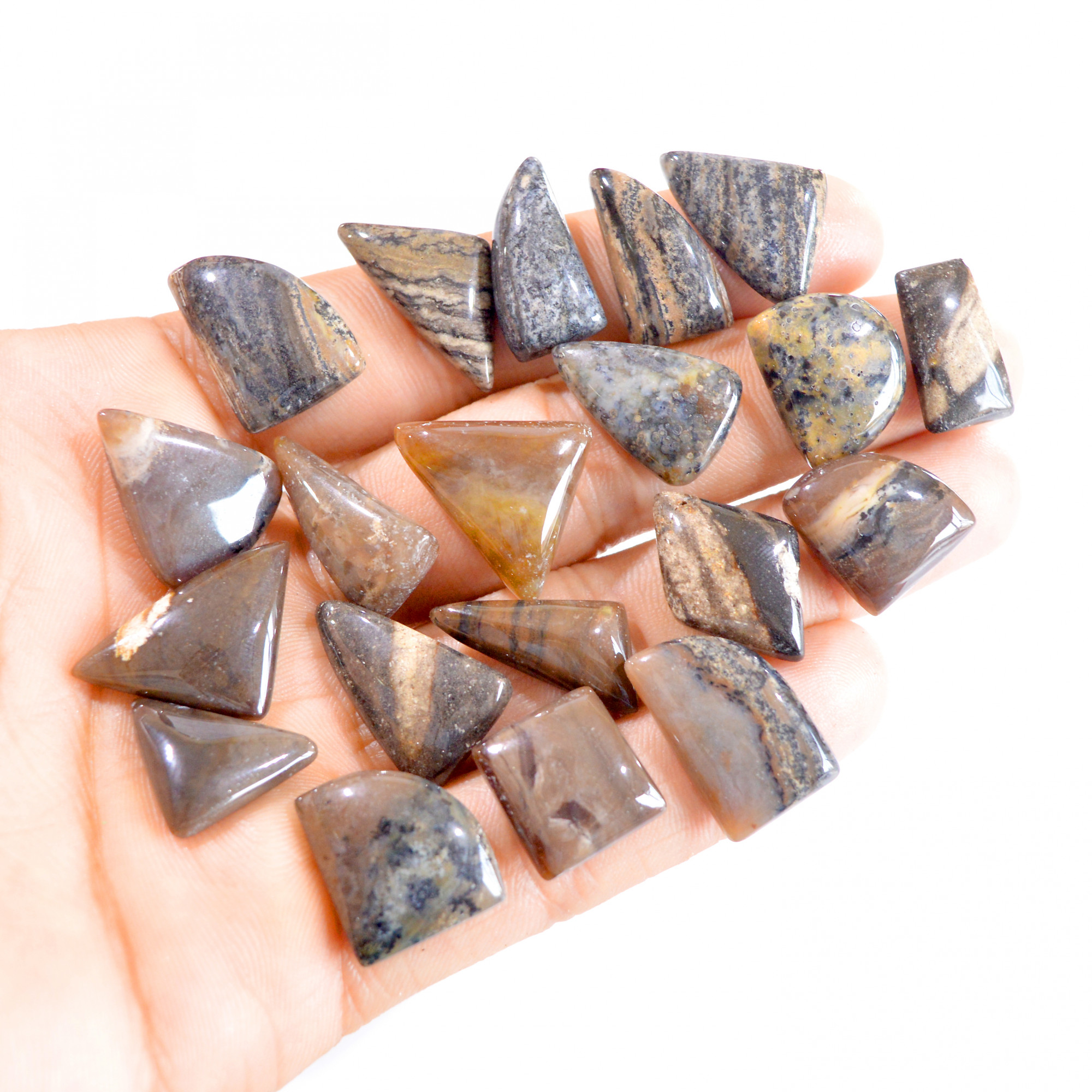 20 Pcs 220 Cts Natural Honey Dendrite Agate Loose Gemstone Lot 22x10-21x15mm 2697
