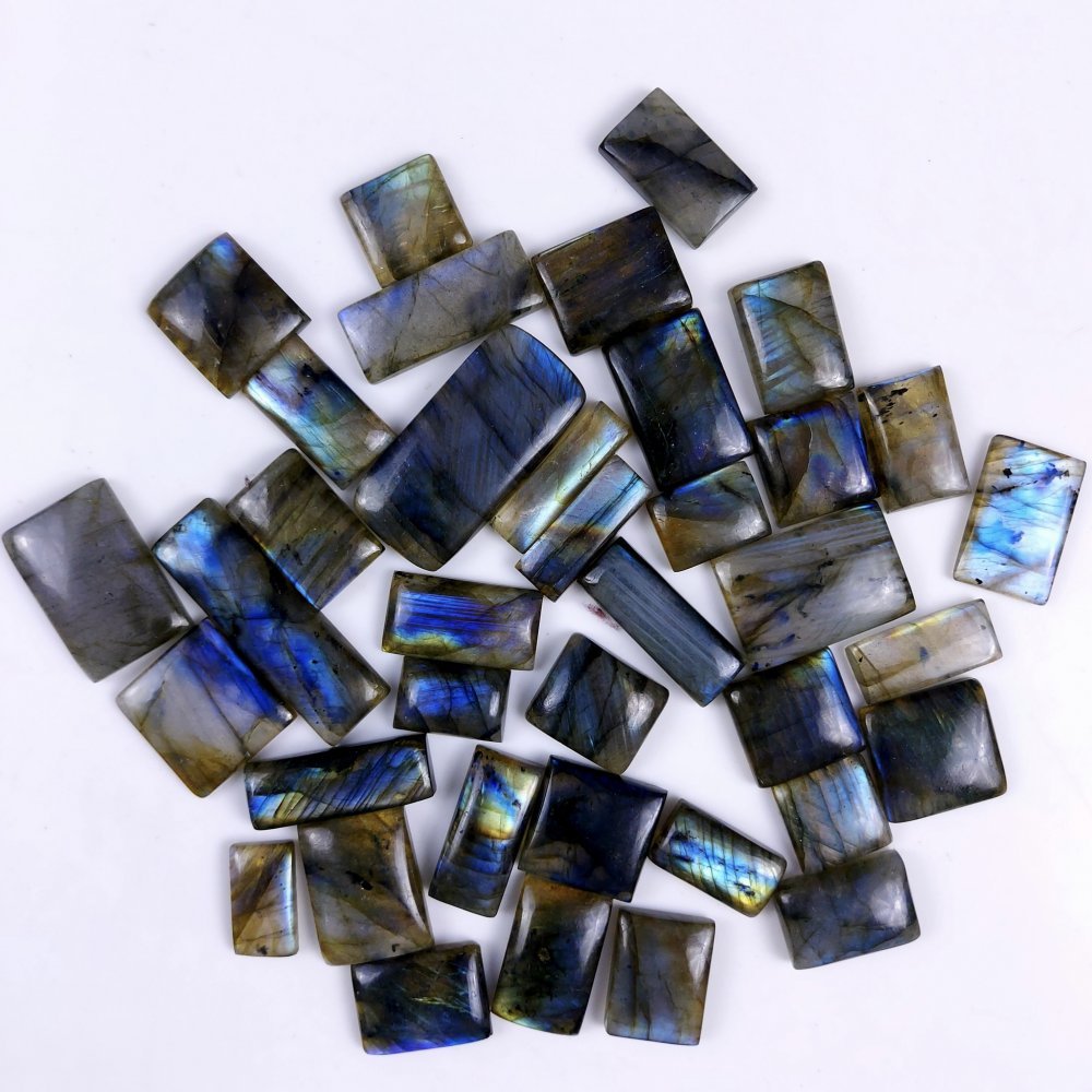 38Pcs 620Cts  Natural Labradorite Cabochon Multifire Labradorite Gemstone For Jewelry Making Loose Gemstone Cabochon For Crystal Energy Gift For Her #G-270