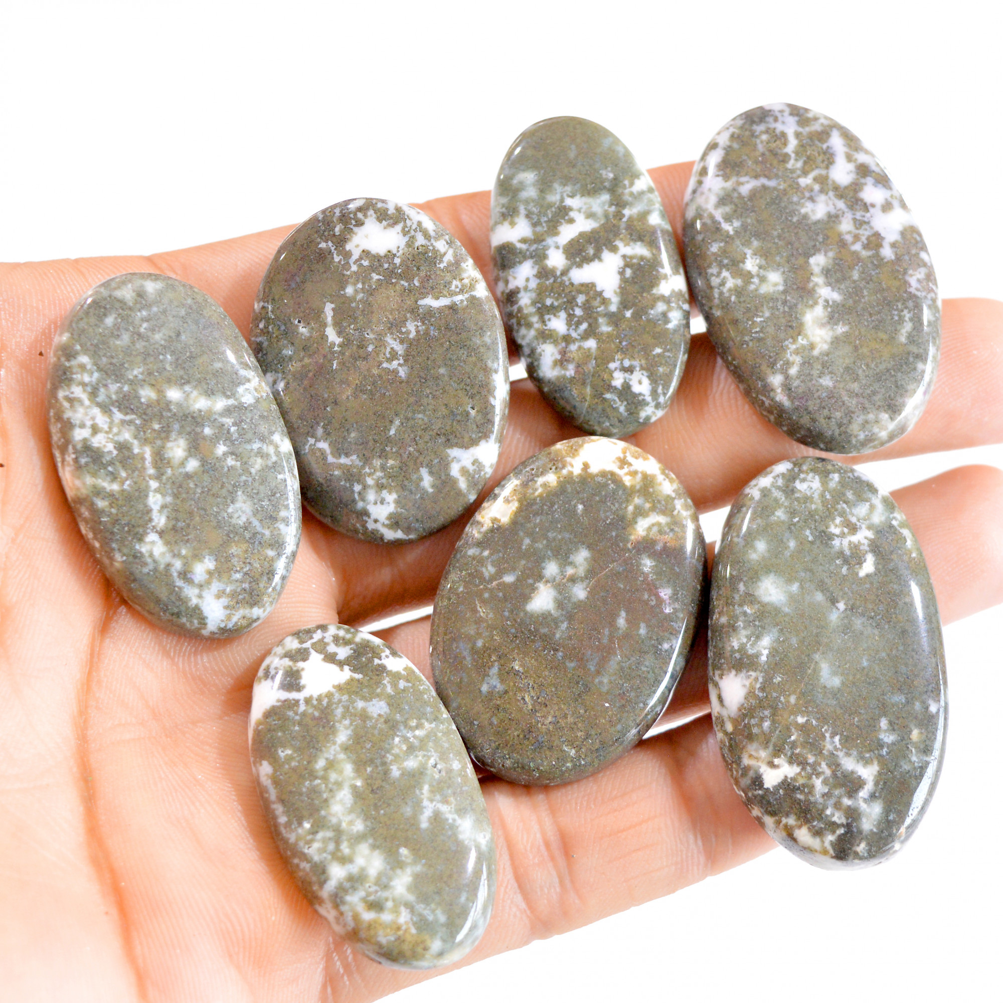 7 Pcs 366 Cts Natural Fancy Agate Cabochon Loose Gemstone Lot 35x19-42x24mm 2709