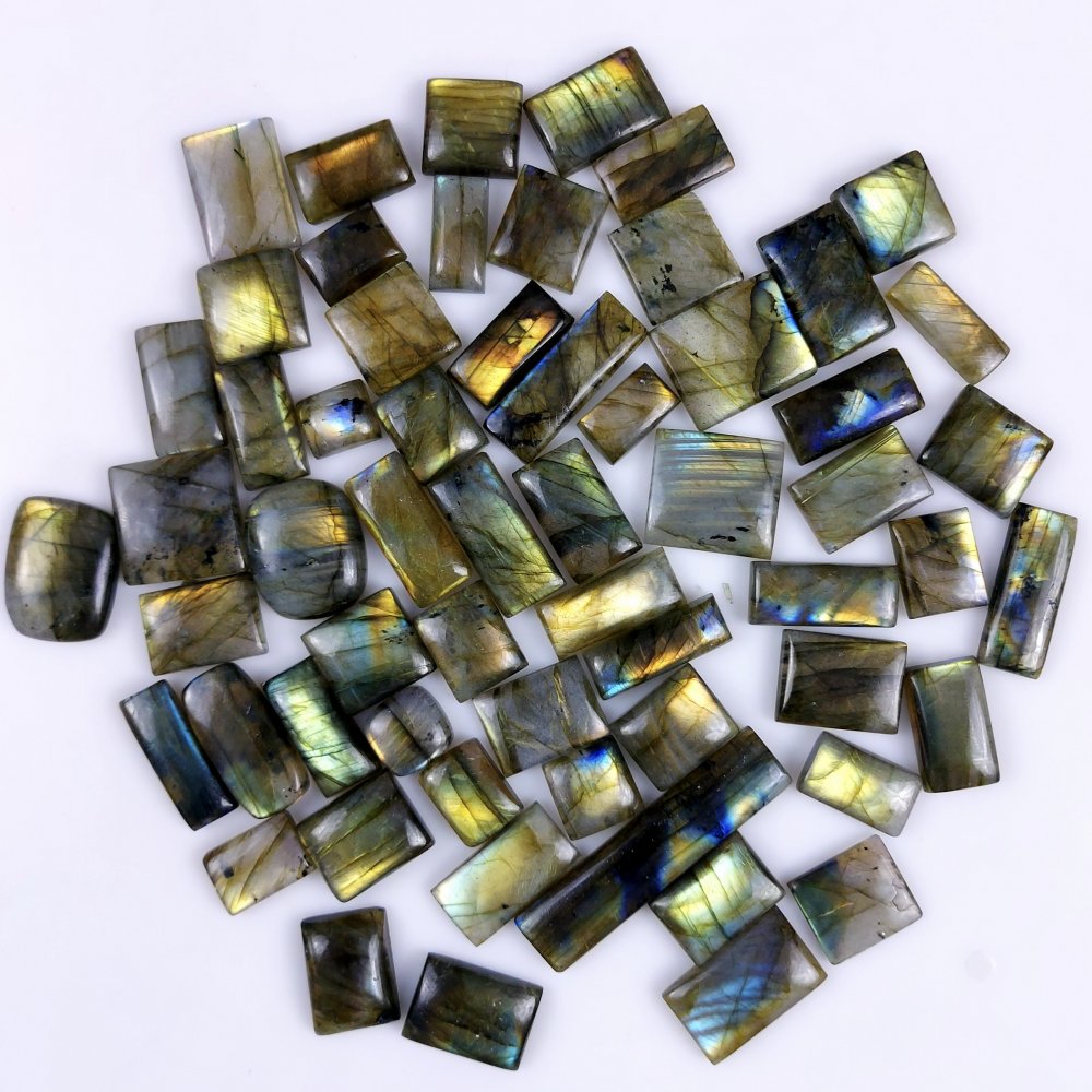 59Pcs 752Cts  Natural Labradorite Cabochon Multifire Labradorite Gemstone For Jewelry Making Loose Gemstone Cabochon For Crystal Energy Gift For Her #G-273