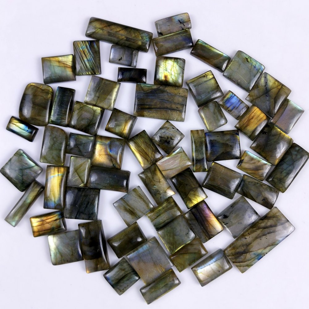 59Pcs 729Cts  Natural Labradorite Cabochon Multifire Labradorite Gemstone For Jewelry Making Loose Gemstone Cabochon For Crystal Energy Gift For Her #G-274