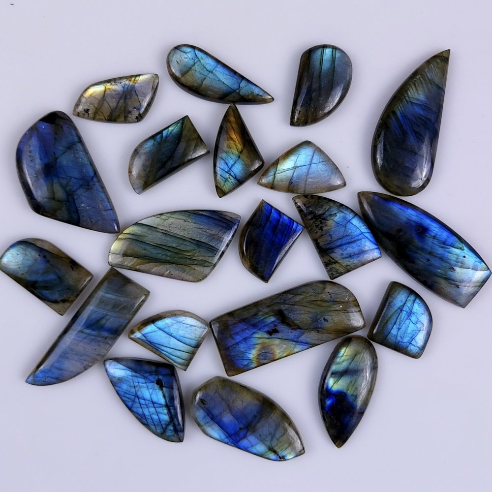 20Pcs 426Cts  Natural Labradorite Fancy Cabochon Multifire Labradorite Gemstone For Jewelry Making Loose Gemstone Cabochon For Crystal Energy Gift For Her #G-277