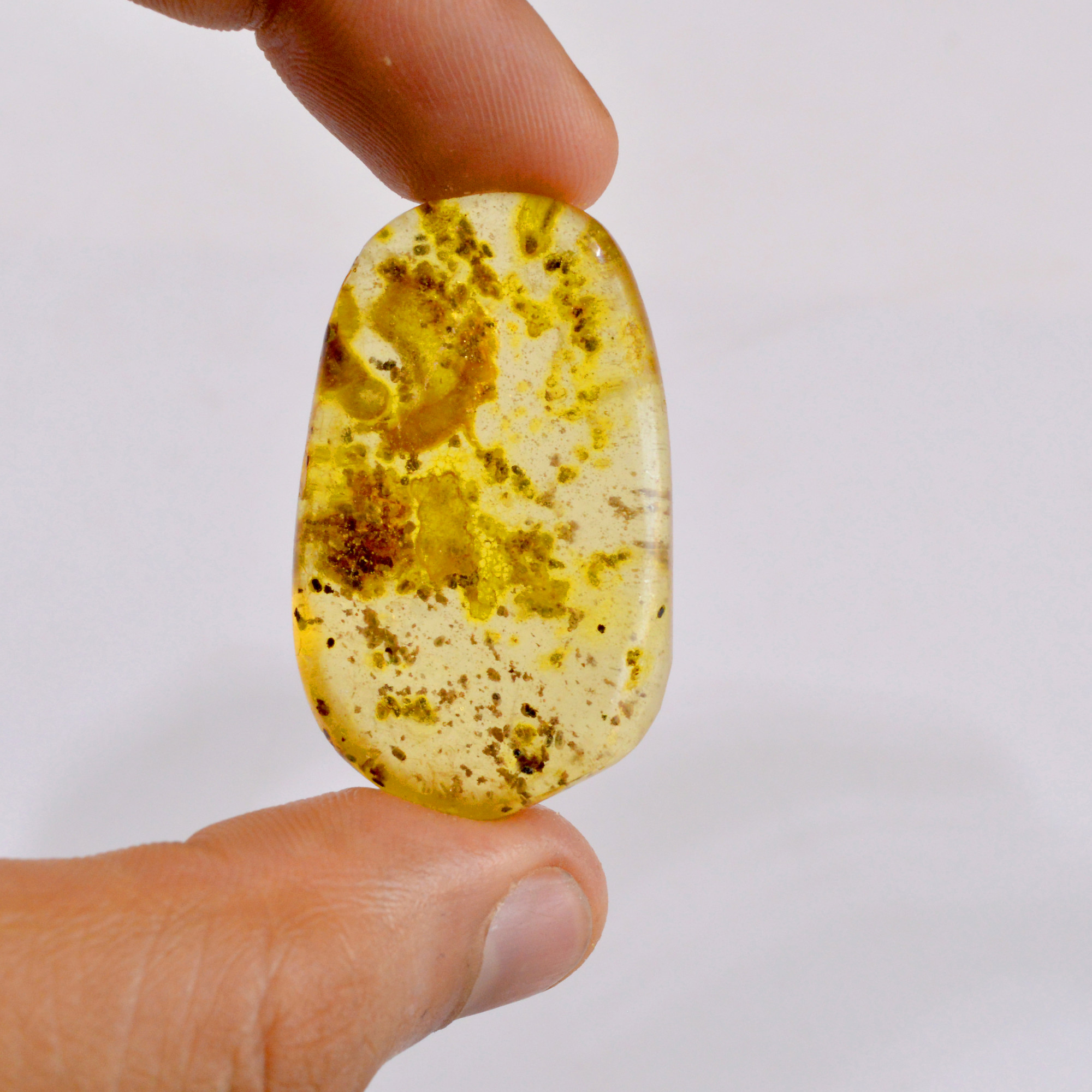 1 Pc 34 Cts Natural Amber Rough Loose Gemstone For Jewelry Making 42x25mm 2770