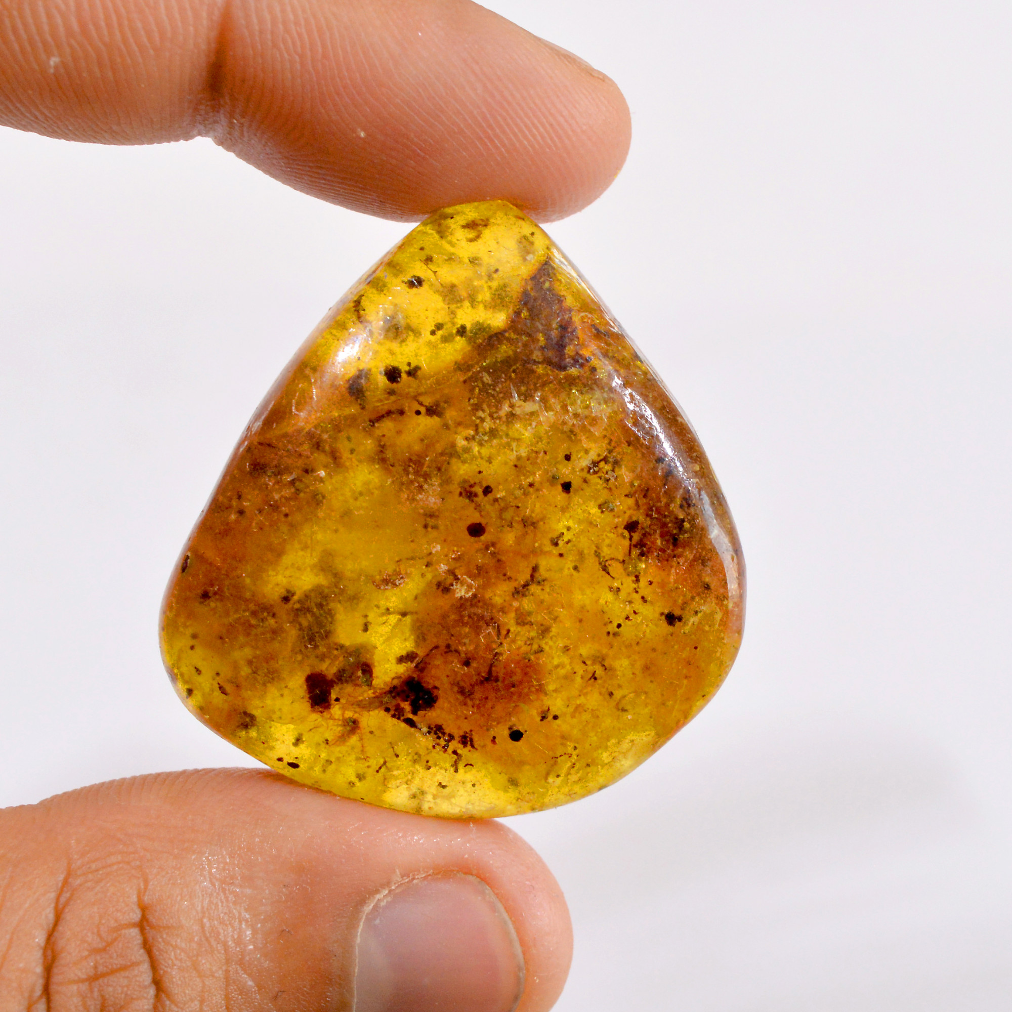 1 Pc 52 Cts Natural Amber Rough Loose Gemstone For Jewelry Making 39x37mm 2771