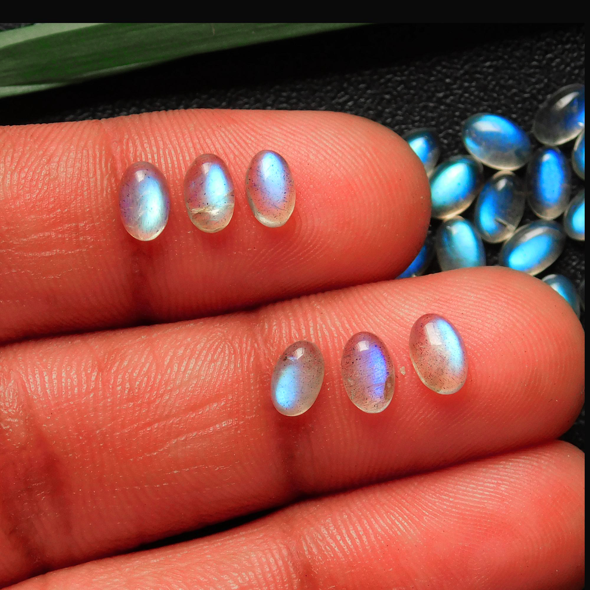 46 Pcs 25.15 Cts Natural Celibrated Labradorite Oval Cabochons Loose Gemstone Wholesale Lot Size 6x4mm