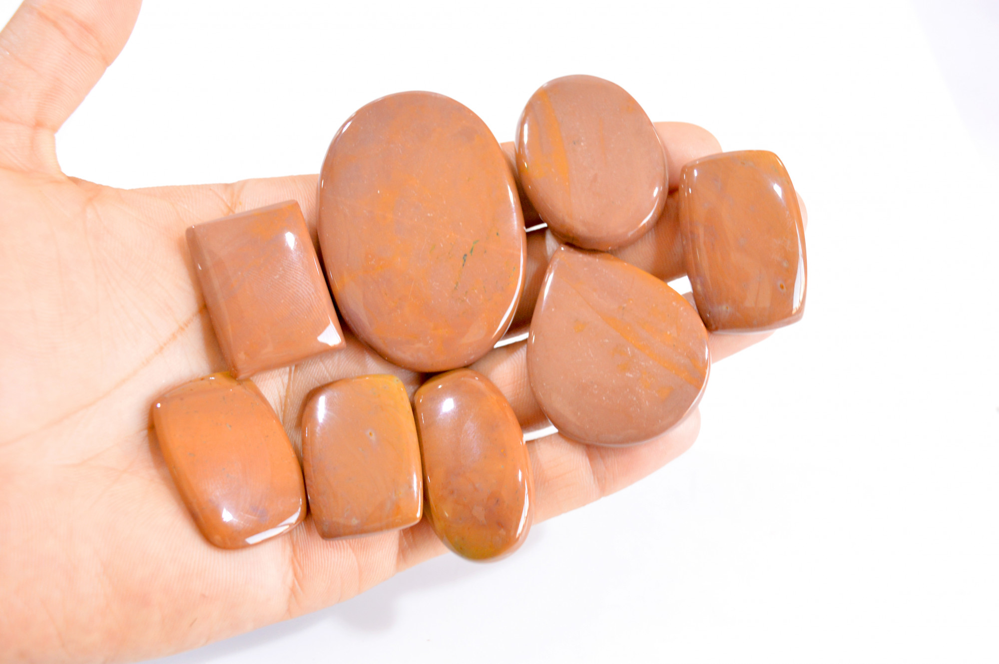 8 Pcs 536 Cts Natural Bloodstone Cabochon Loose Gemstone Lot 33x23-55x41mm 2823