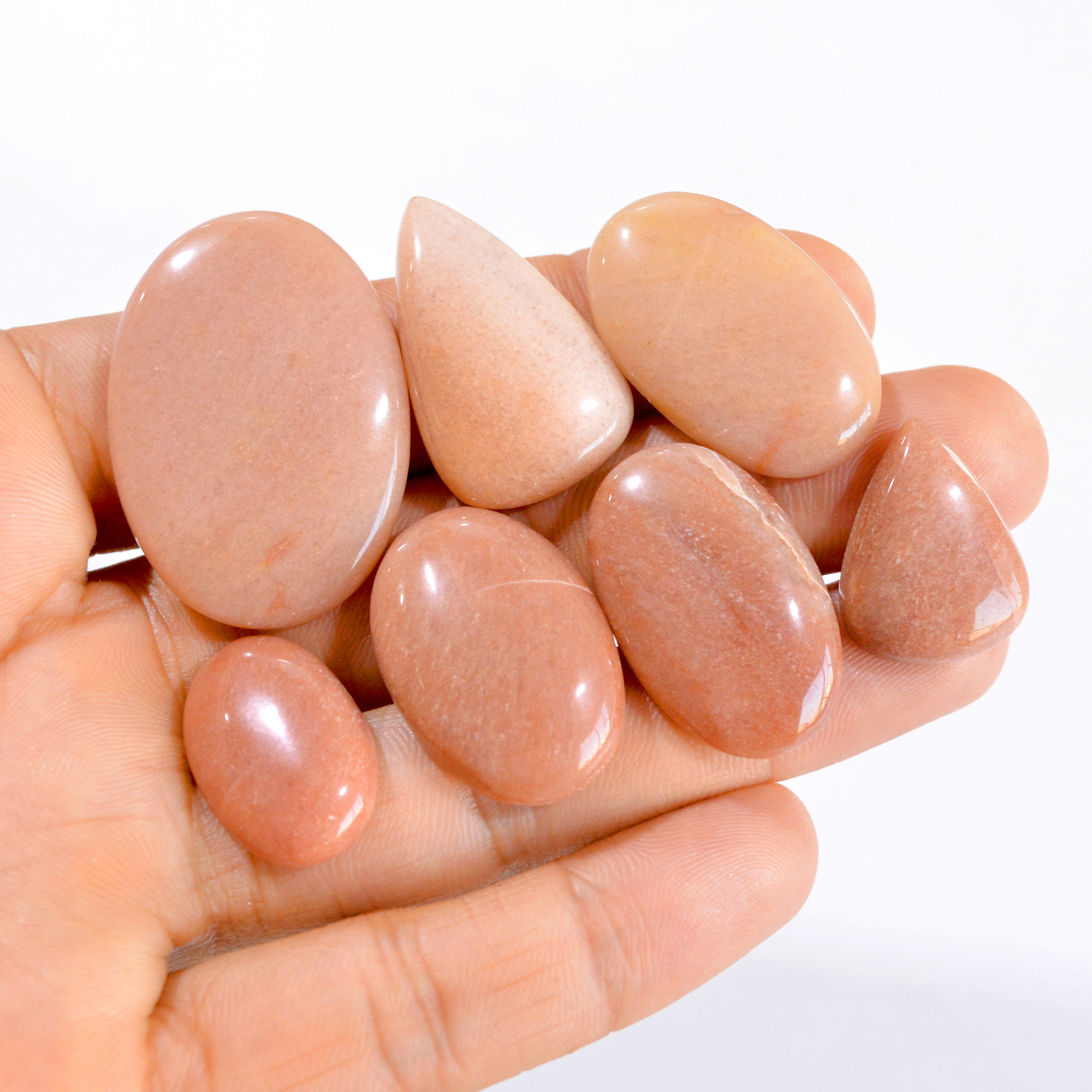 7 Pcs 205 Cts Natural Brown Jasper Cabochon Loose Gemstone Lot 21x16-37x26mm 2909