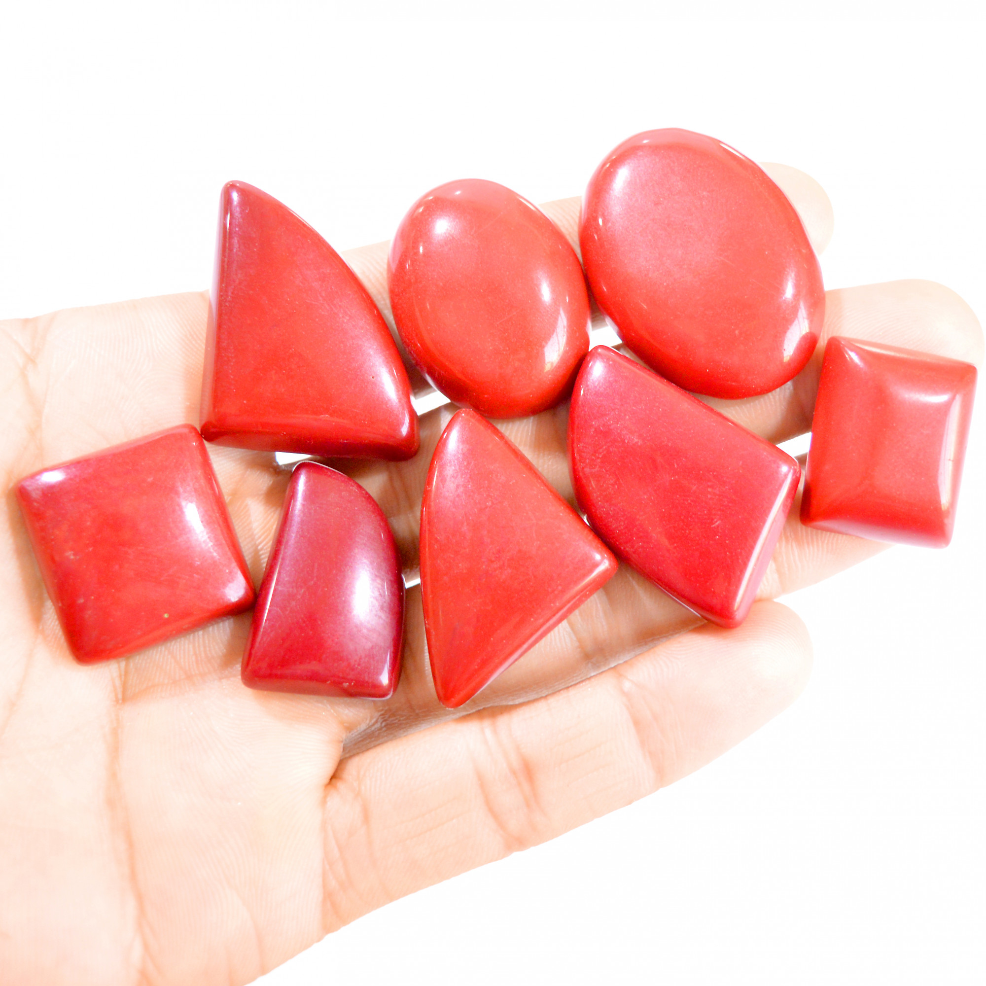 8 Pcs 384 Cts Natural Fancy Agate Cabochon Loose Gemstone Lot 23x19-33x27mm 2911