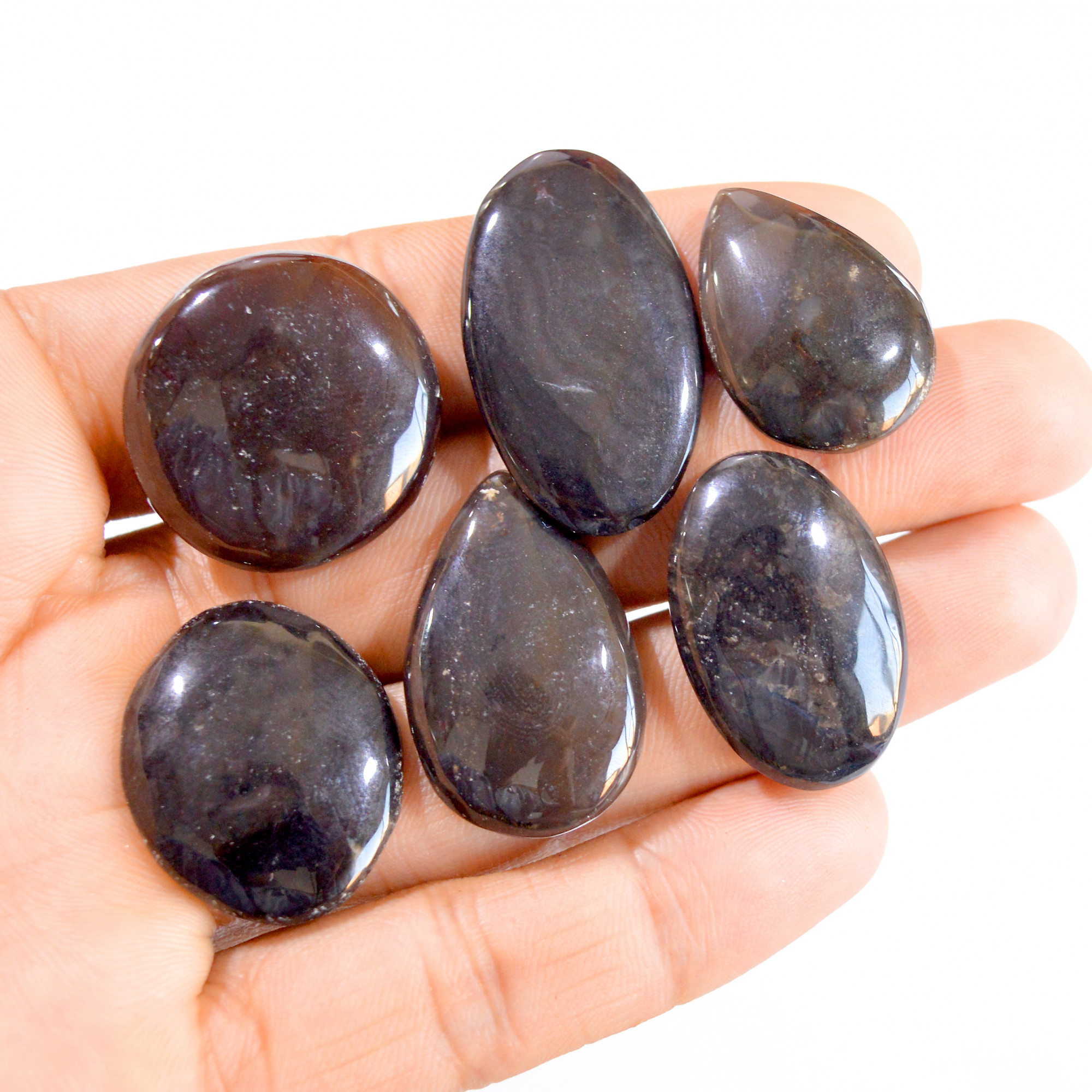 6 Pcs 179 Cts Natural Fancy Agate Cabochon Loose Gemstone Lot 25x18-35x20mm 2912