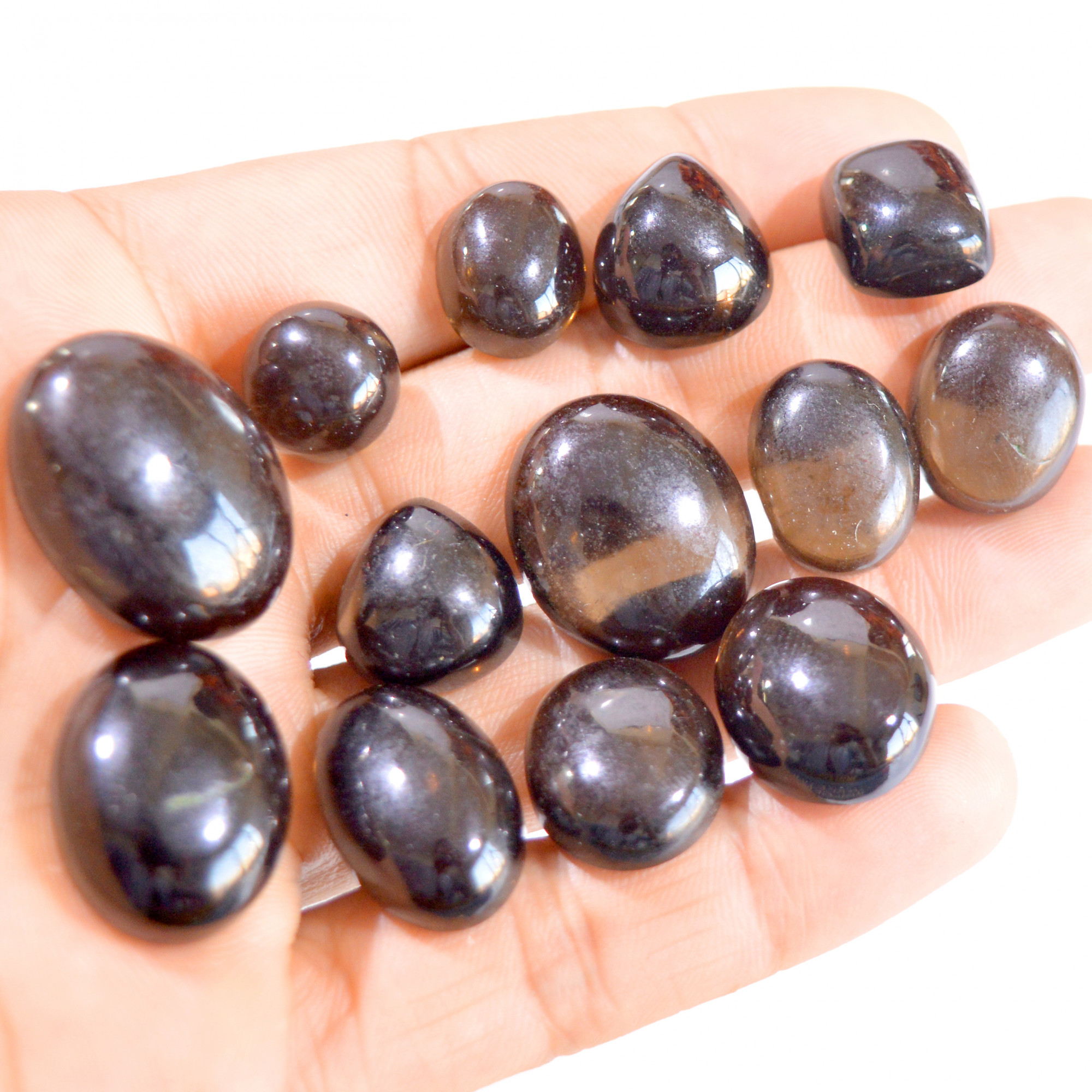 13 Pcs 318 Cts Natural Smokey Quartz Cabochon Loose Gemstone Lot 12x12-26x20mm 2921