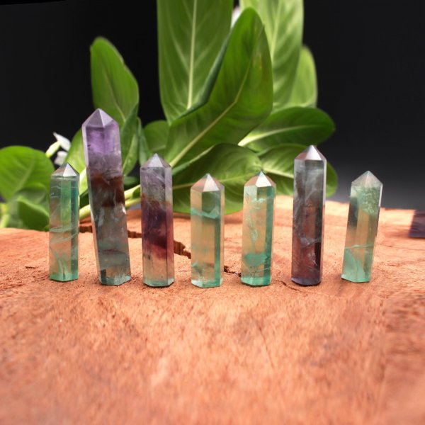 1837.Cts 62Pcs Natural Fluorite Single point Pencil Tower Loose Gemstone Wholesale Lot Size 52x9 28x8mm