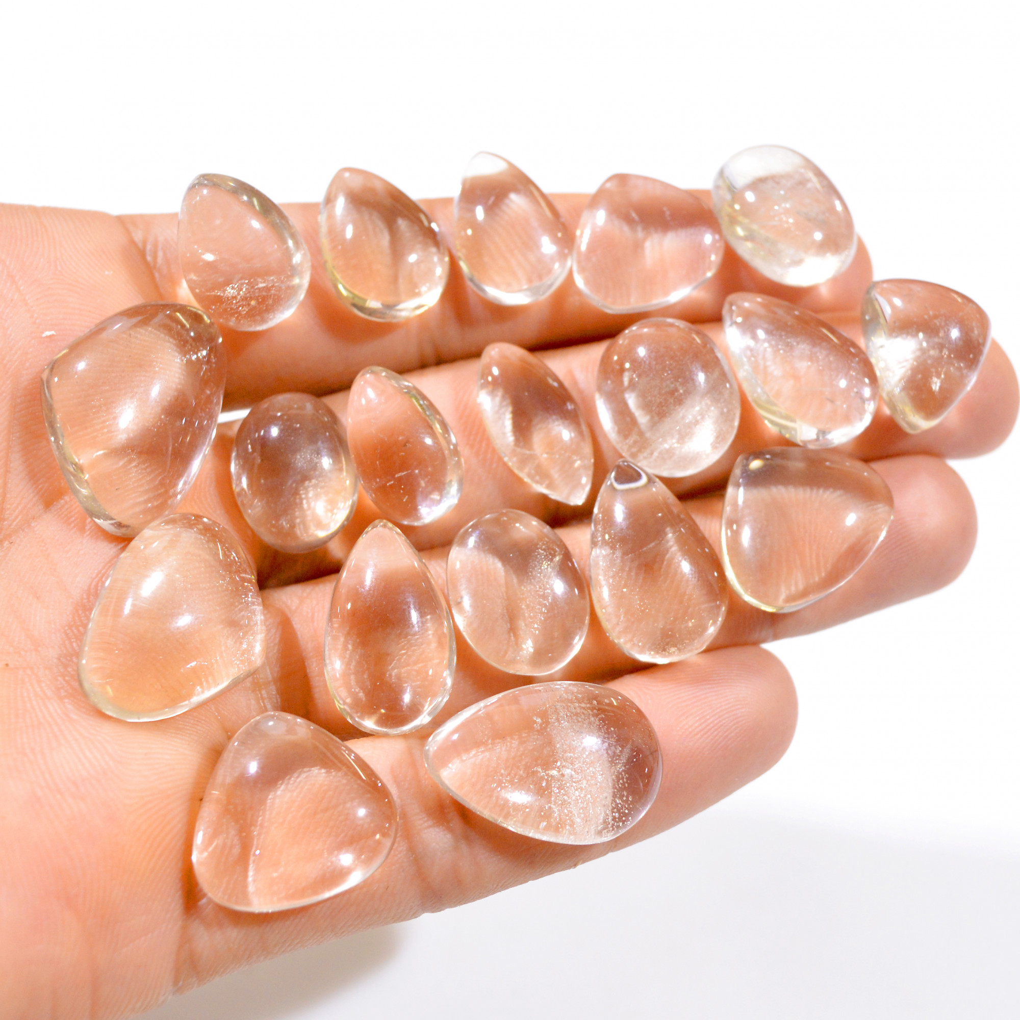 19 Pcs 237 Cts Natural Smokey Quartz Cabochon Gemstone Lot 16x10-24x17mm 3021