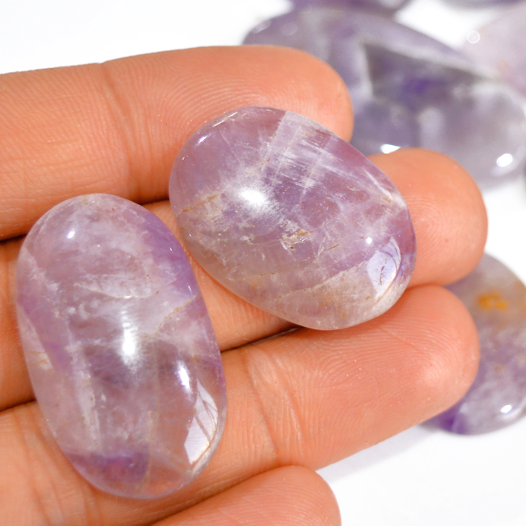 13 Pcs 462 Cts Natural Amethyst Loose Cabochon Gemstone Lot Mixed Shapes For Pendants Handmade Jewelry Supplies 43x24 25x19mm 3044