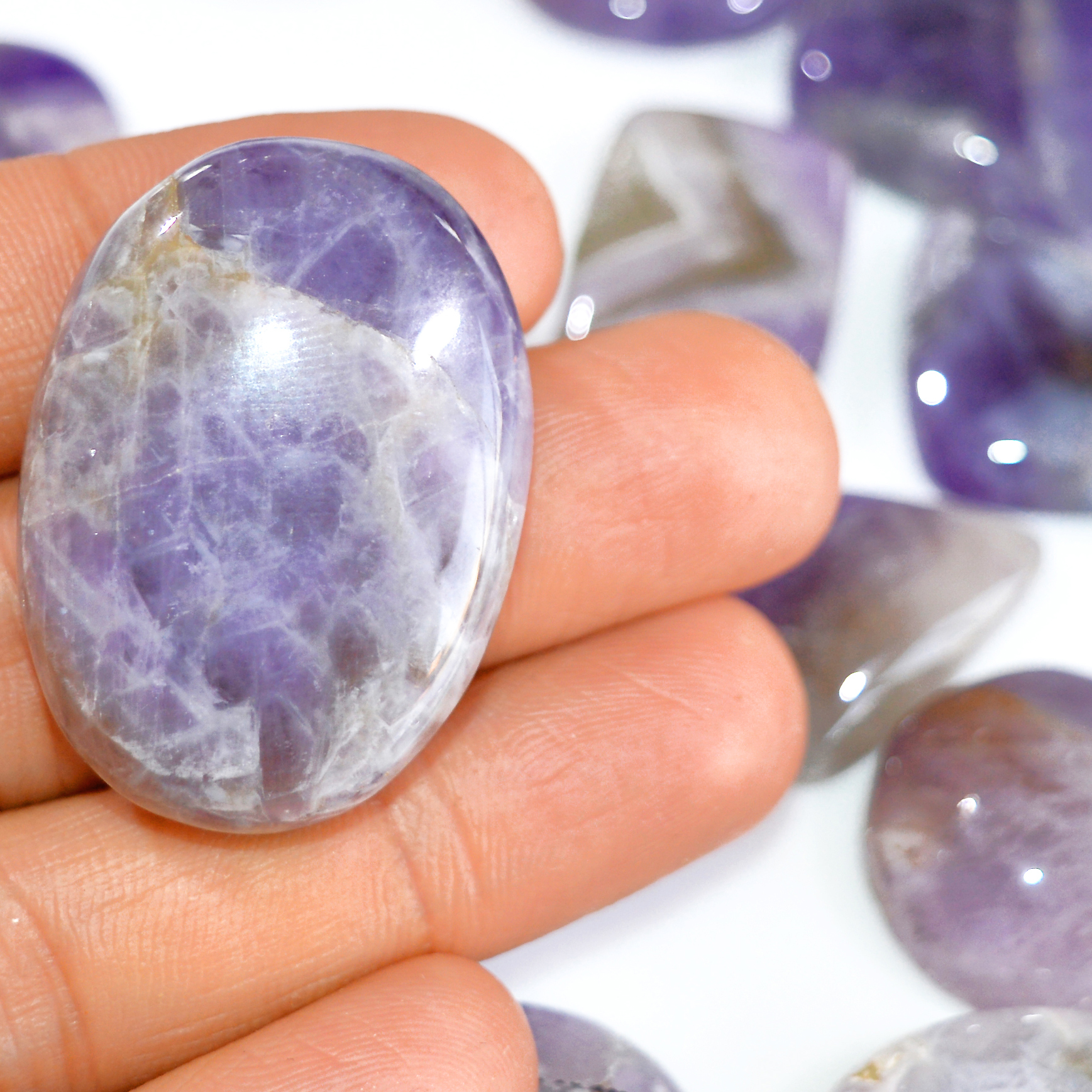 15 Pcs 633 Cts Natural Amethyst Loose Cabochon Gemstone Lot Mixed Shapes For Pendants Handmade Jewelry Supplies 37x27 21x21mm 3045