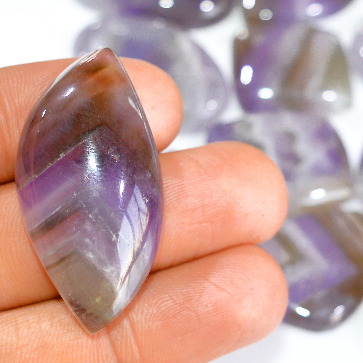 15 Pcs 679 Cts Natural Amethyst Loose Cabochon Gemstone Lot Mixed Shapes For Pendants Handmade Jewelry Supplies 44x27 24x20mm 3049