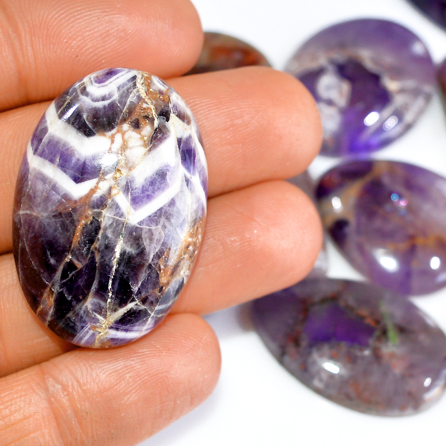 10 Pcs 591 Cts Natural Amethyst Loose Cabochon Gemstone Lot Mixed Shapes For Pendants Handmade Jewelry Supplies 41x23 28x25mm 3053