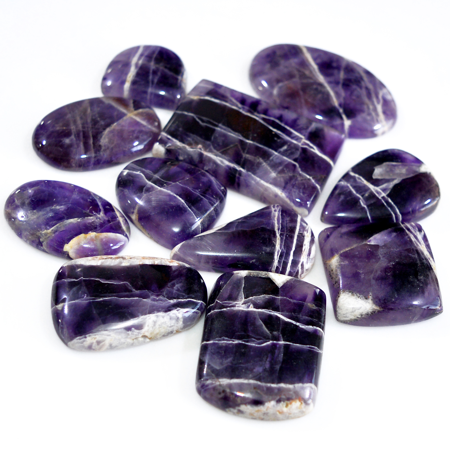 11 Pcs 795 Cts Natural Amethyst Loose Cabochon Gemstone Lot Mixed Shapes For Pendants Handmade Jewelry Supplies 45x30 20x22mm 3061