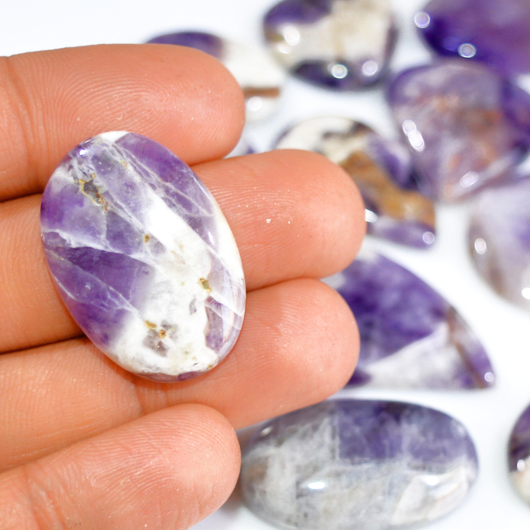 14 Pcs 508 Cts Natural Amethyst Loose Cabochon Gemstone Lot Mixed Shapes For Pendants Handmade Jewelry Supplies 38x20 22x15mm 3063