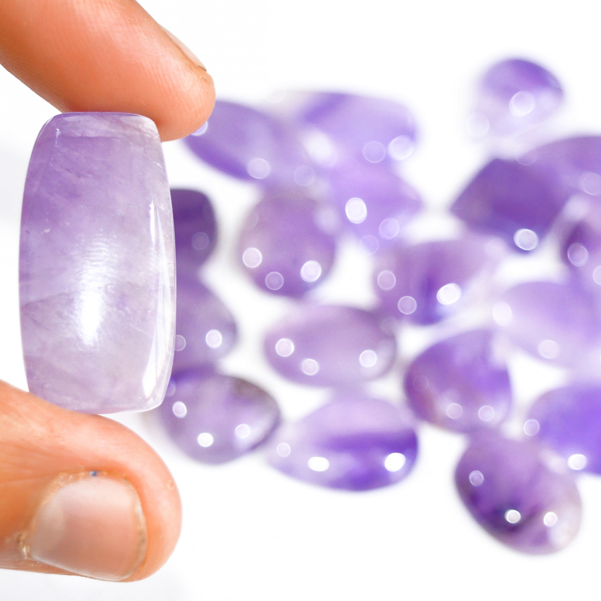 21 Pcs 402 Cts Natural Amethyst Loose Cabochon Gemstone Lot Mixed Shapes For Pendants Handmade Jewelry Supplies 30X15 12X14mm 3094