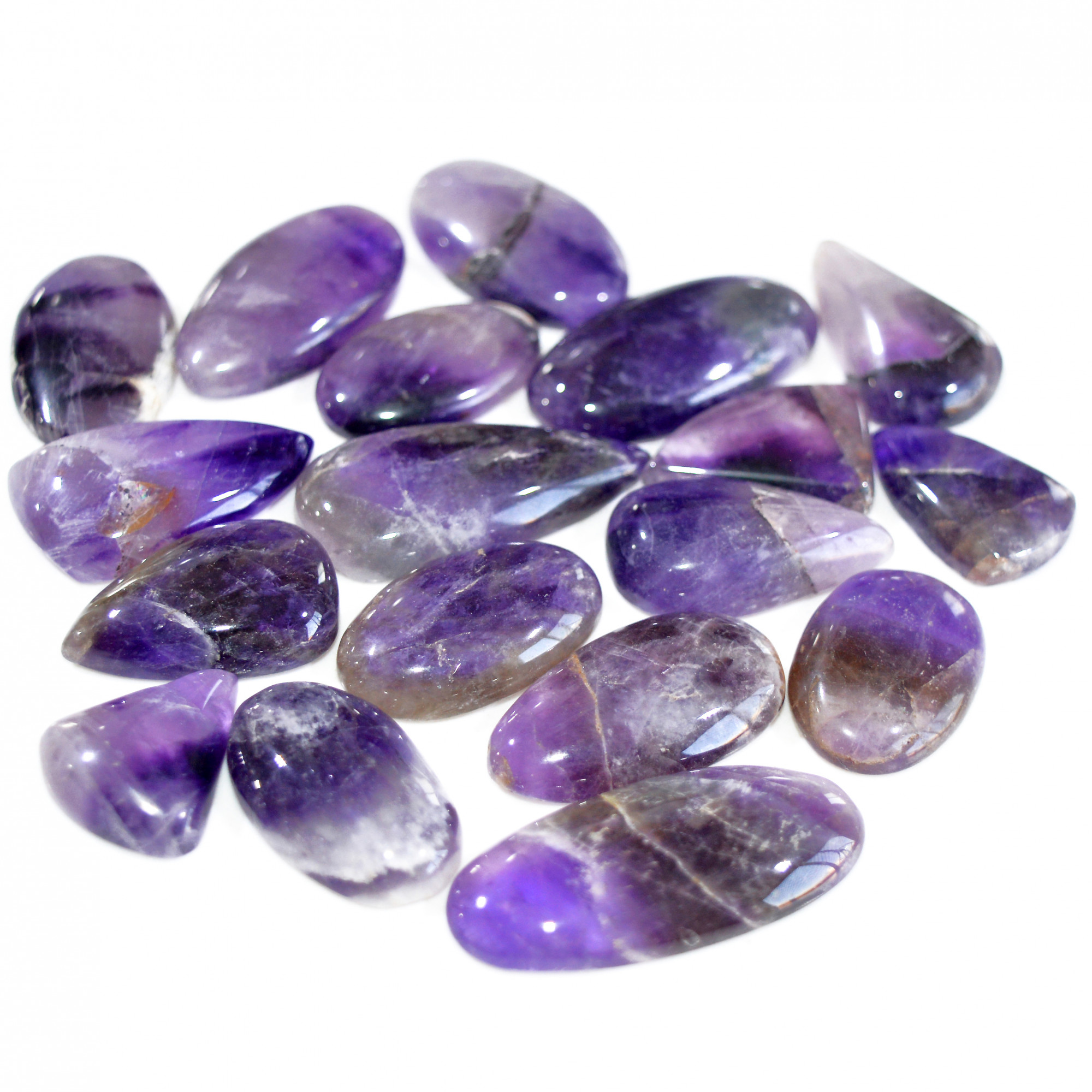 18 Pcs 462 Cts Natural Amethyst Loose Cabochon Gemstone Lot Mixed Shapes For Pendants Handmade Jewelry Supplies 36x15 18x16mm 3104