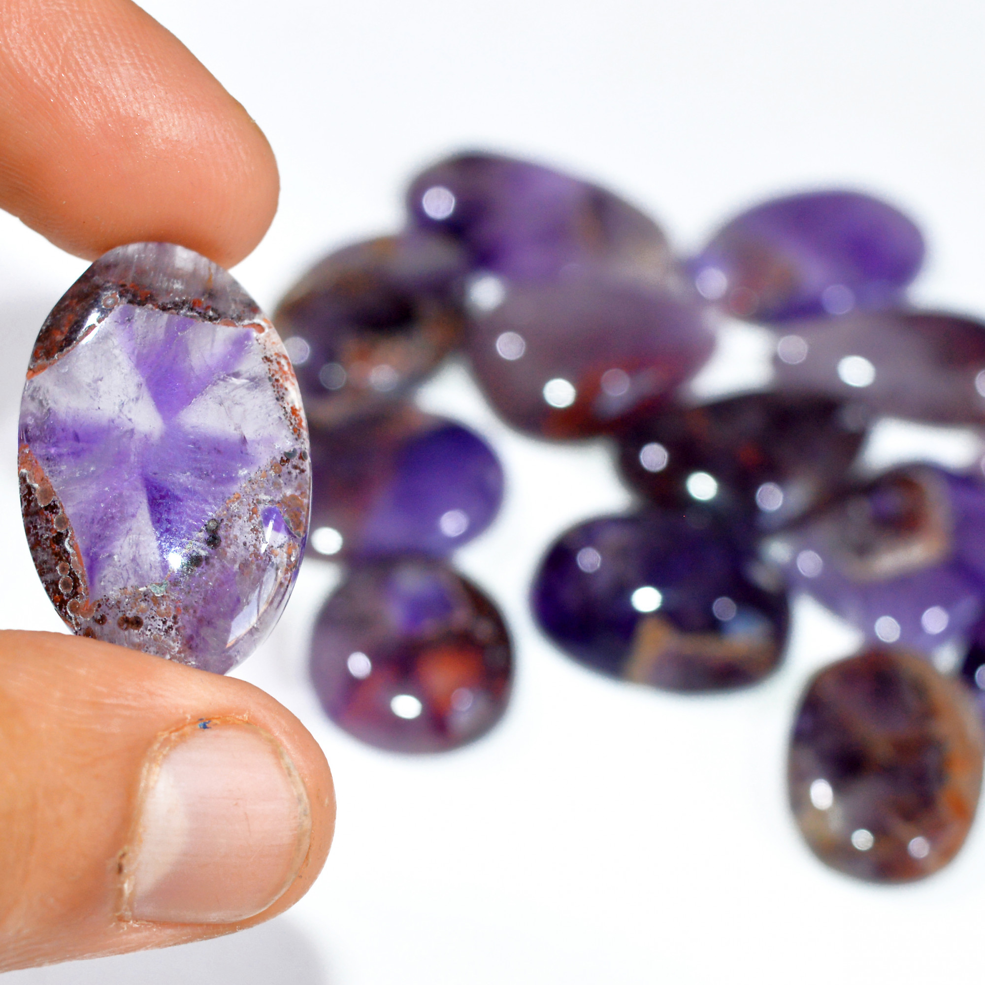 14 Pcs 395 Cts Natural Amethyst Loose Cabochon Gemstone Lot Mixed Shapes For Pendants Handmade Jewelry Supplies 28x16 20x13mm 3106