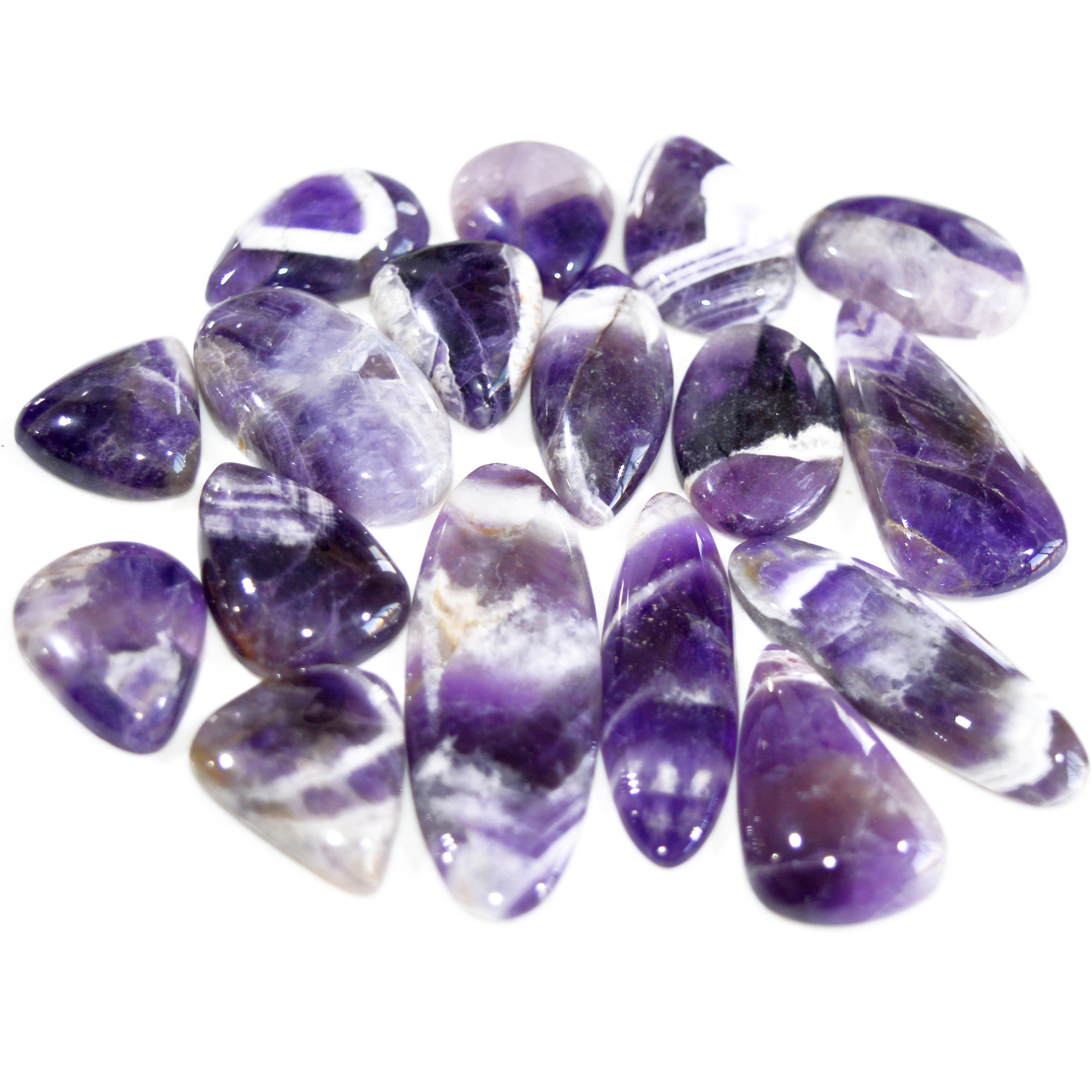 17 Pcs 505 Cts Natural Amethyst Loose Cabochon Gemstone Lot Mixed Shapes For Pendants Handmade Jewelry Supplies 60x16 20x18mm 3110