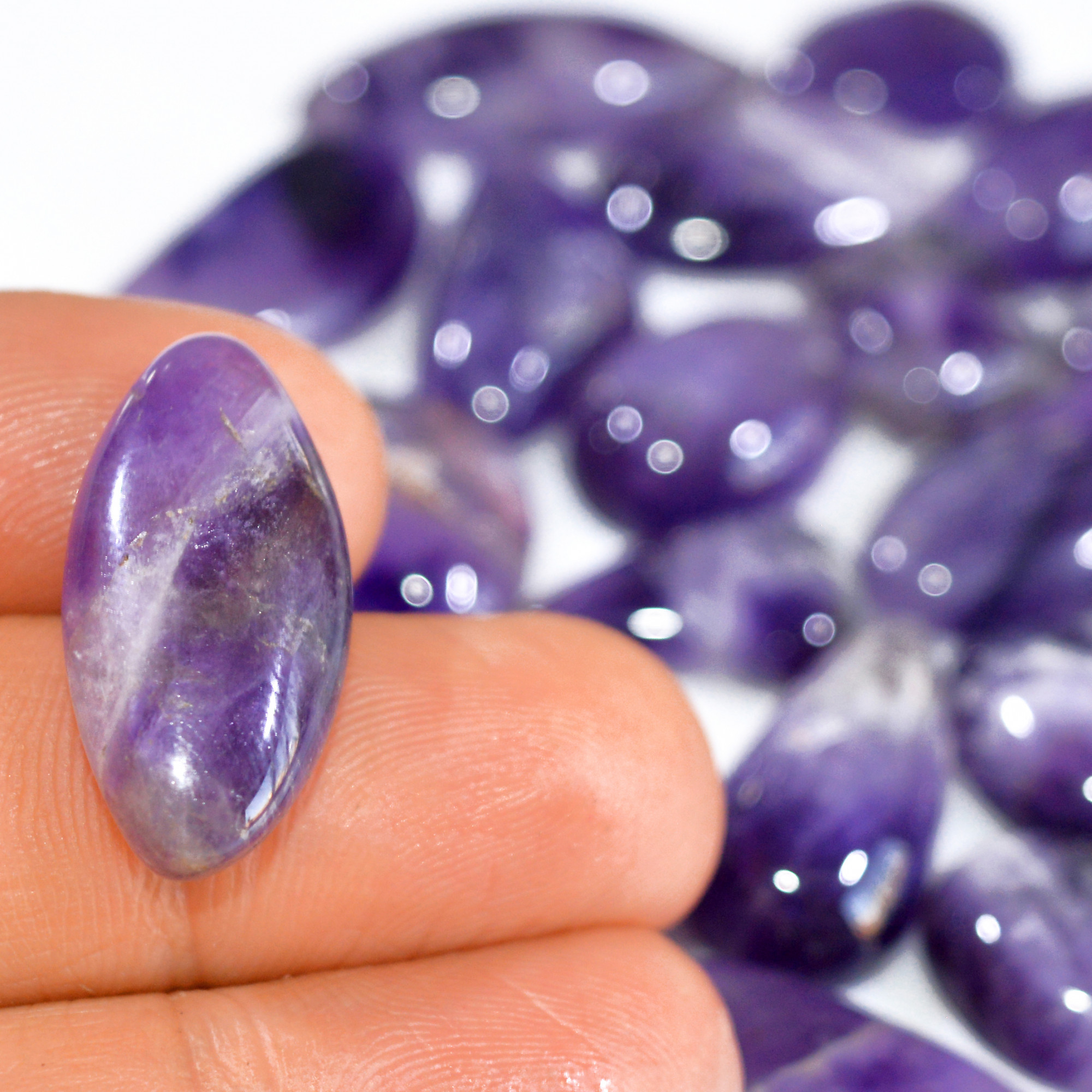 21 Pcs 287 Cts Natural Amethyst Loose Cabochon Gemstone Lot Mixed Shapes For Pendants Handmade Jewelry Supplies 26x10 11x11mm 3121